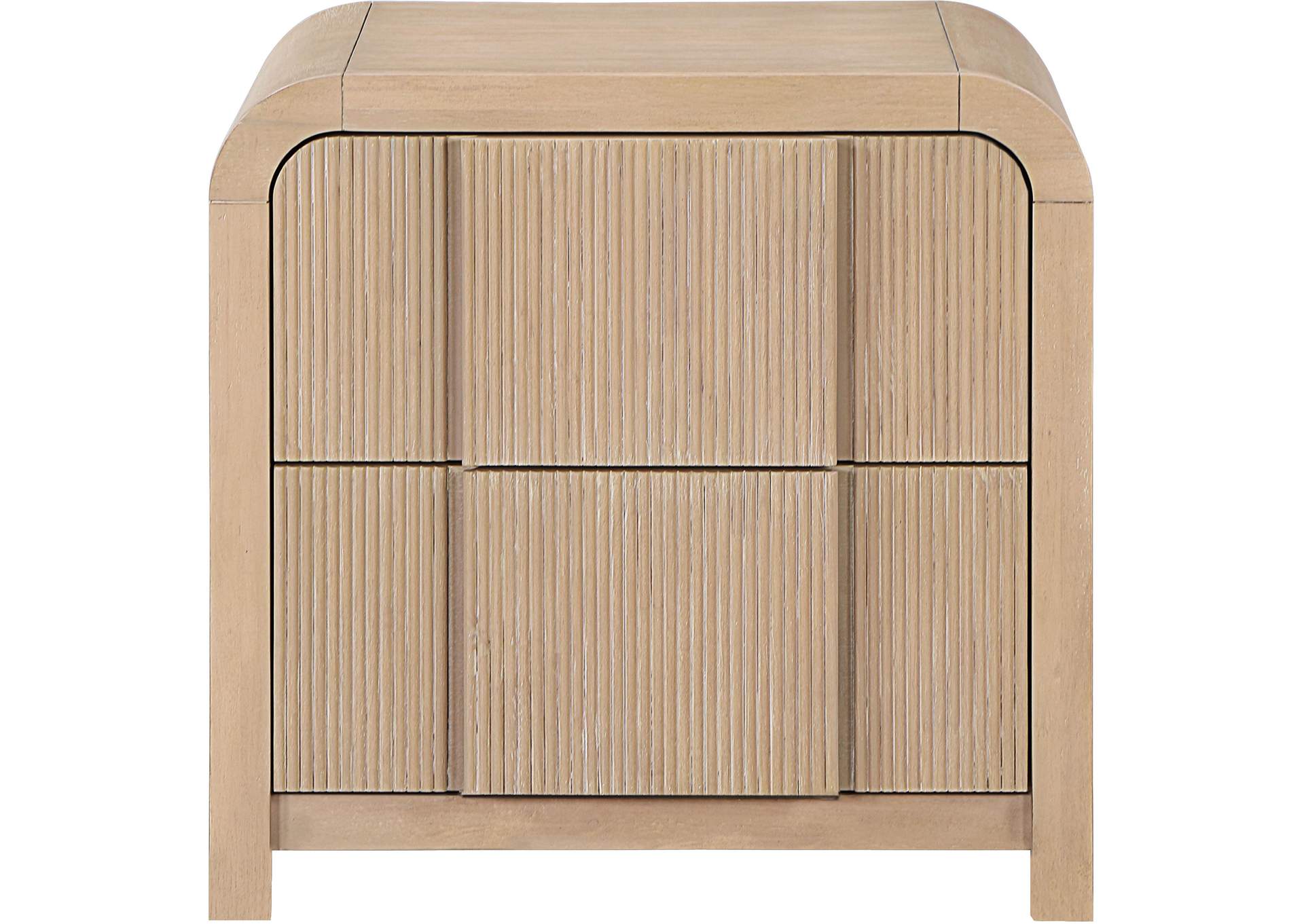 Fluted Natural Night Stand,Meridian Furniture