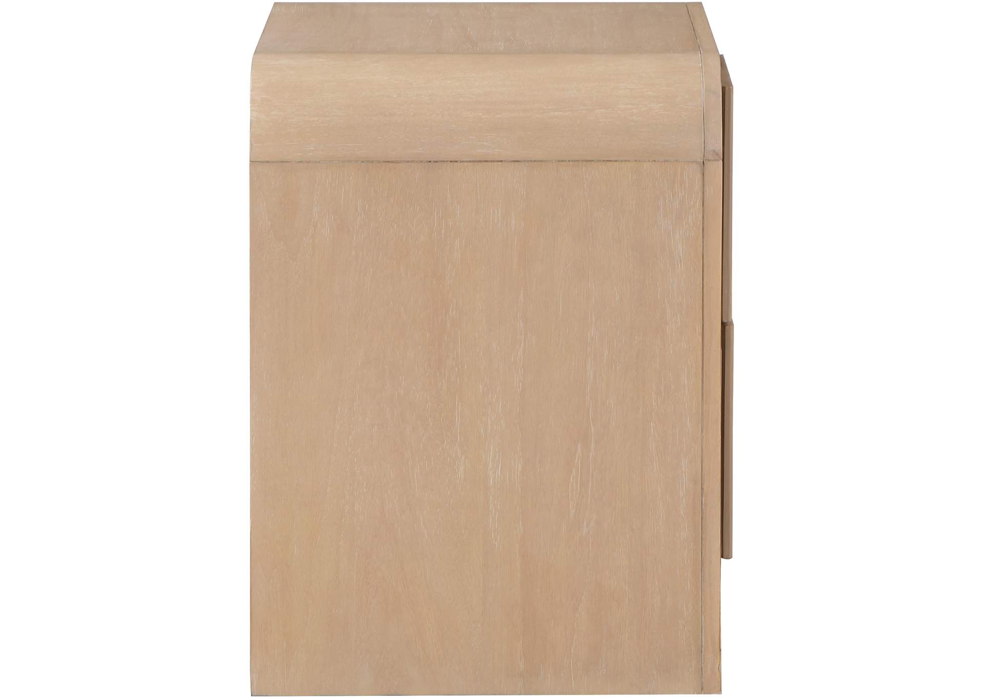 Fluted Natural Night Stand,Meridian Furniture