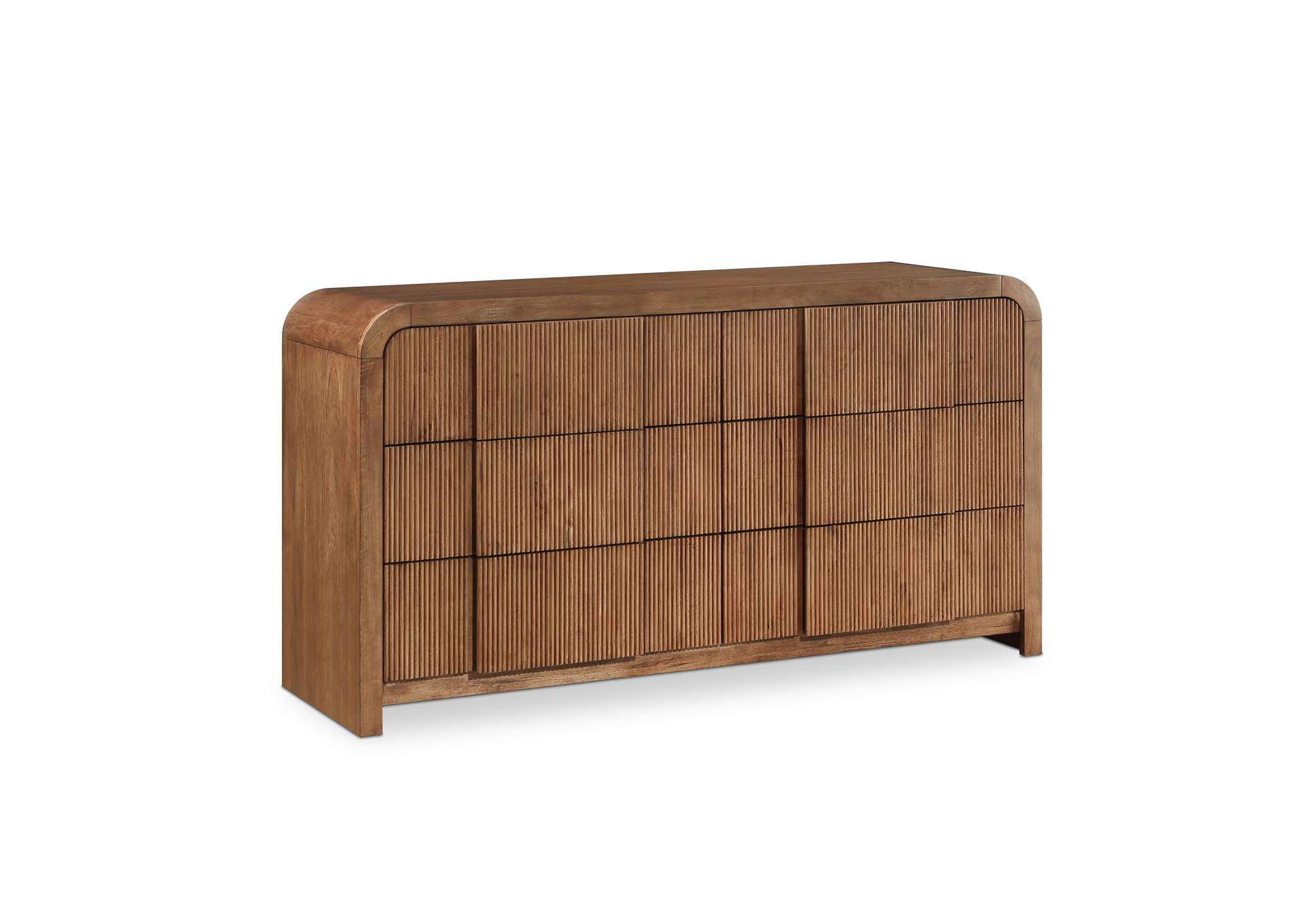 Fluted Walnut Dresser,Meridian Furniture