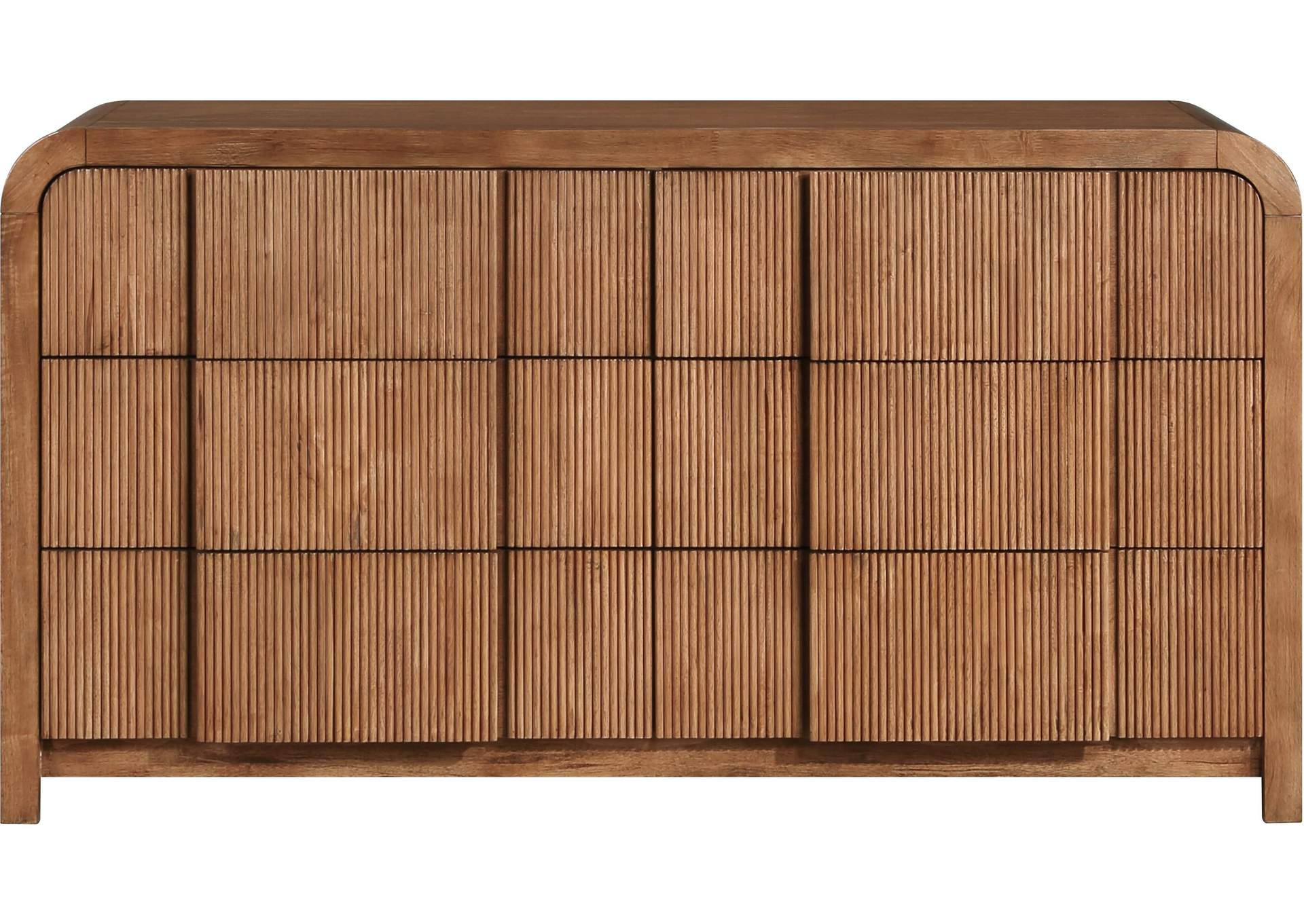 Fluted Walnut Dresser,Meridian Furniture