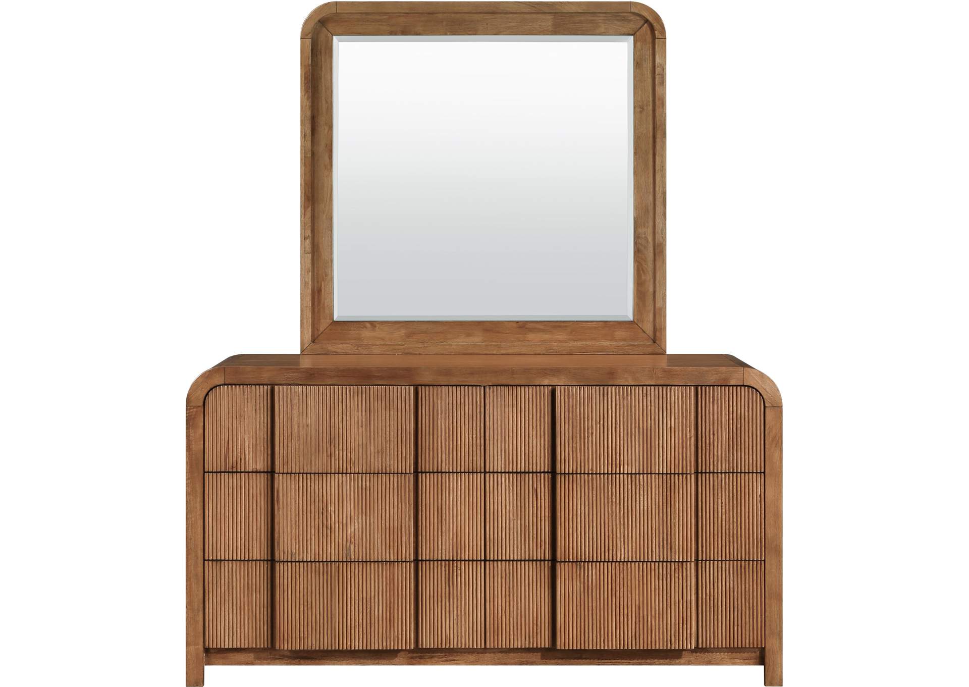 Fluted Walnut Dresser,Meridian Furniture