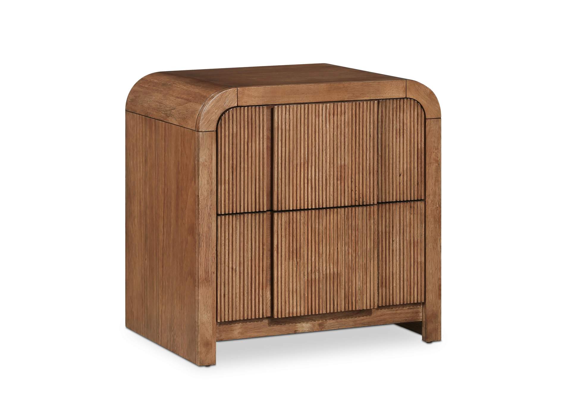 Fluted Walnut Night Stand,Meridian Furniture