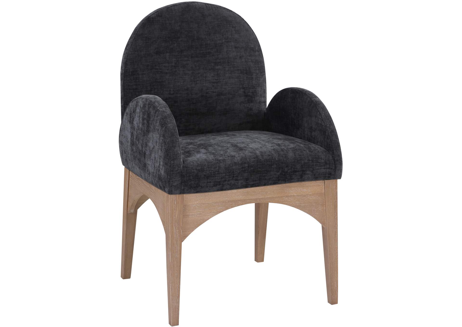 Waldorf Black Chenille Fabric Dining Chair,Meridian Furniture