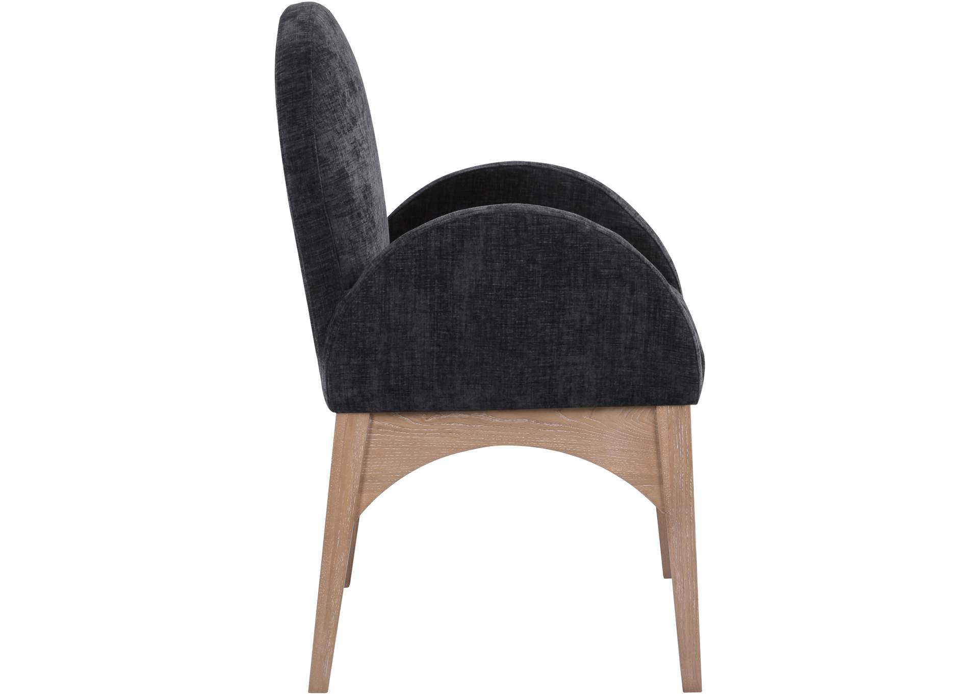 Waldorf Black Chenille Fabric Dining Chair,Meridian Furniture