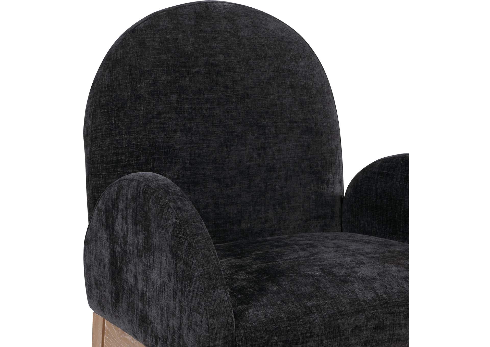 Waldorf Black Chenille Fabric Dining Chair,Meridian Furniture