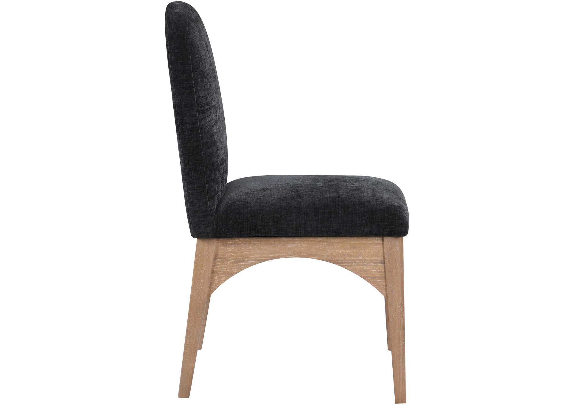 Waldorf Black Chenille Fabric Dining Chair,Meridian Furniture