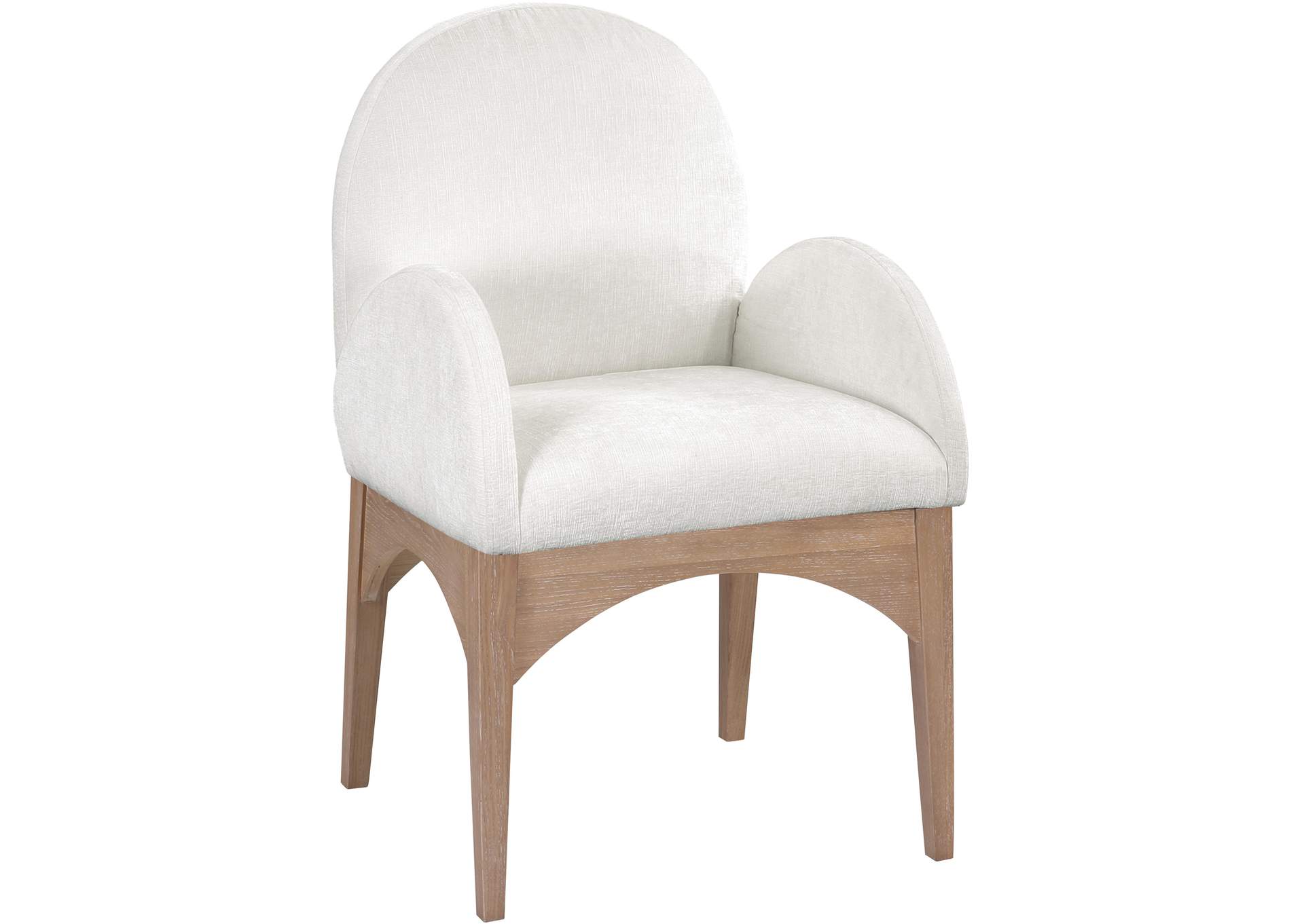 Waldorf Cream Chenille Fabric Dining Chair,Meridian Furniture