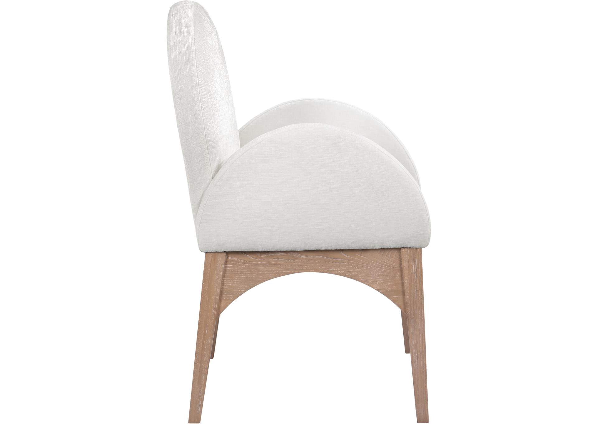 Waldorf Cream Chenille Fabric Dining Chair,Meridian Furniture