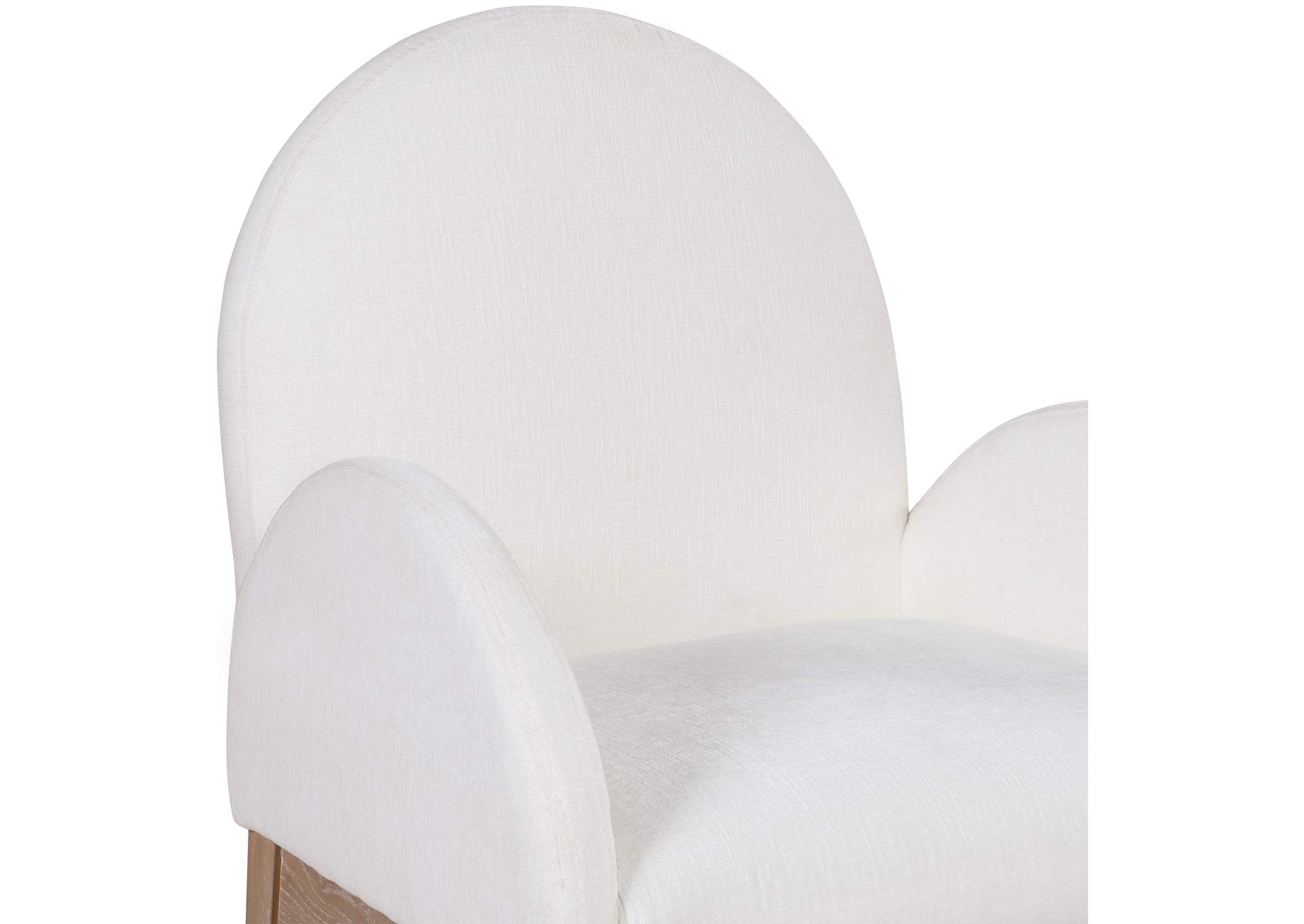 Waldorf Cream Chenille Fabric Dining Chair,Meridian Furniture