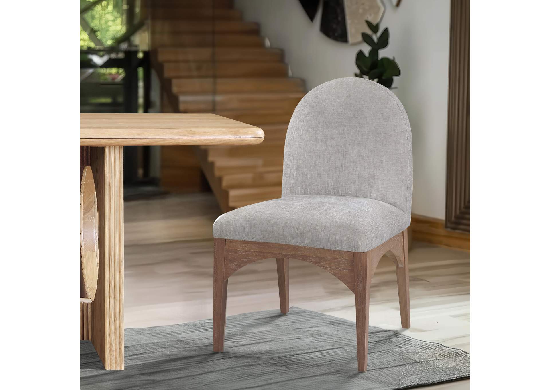 Waldorf Grey Chenille Fabric Dining Chair,Meridian Furniture