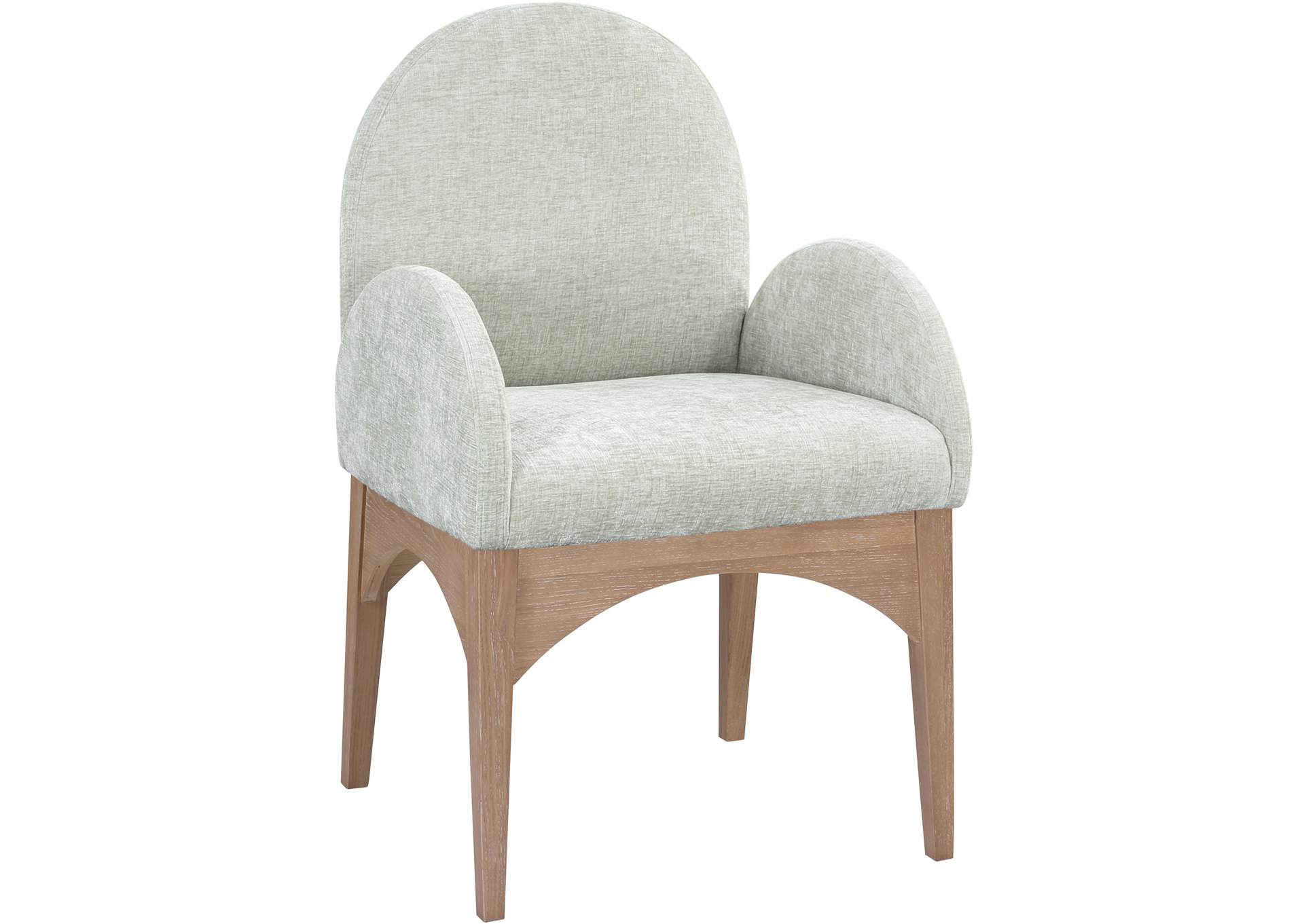 Waldorf Mint Chenille Fabric Dining Chair,Meridian Furniture