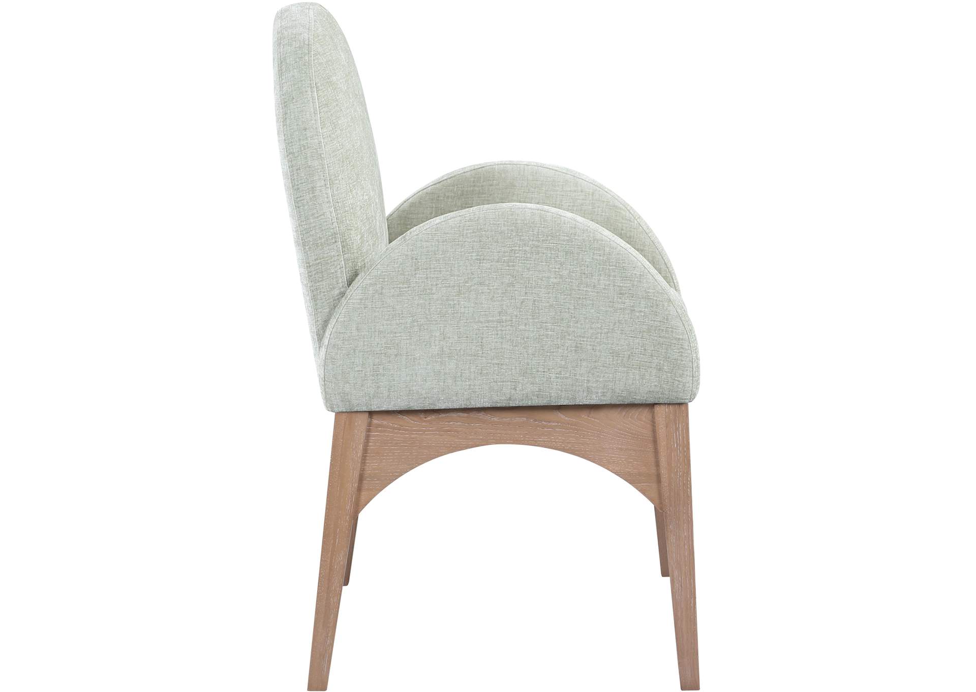 Waldorf Mint Chenille Fabric Dining Chair,Meridian Furniture