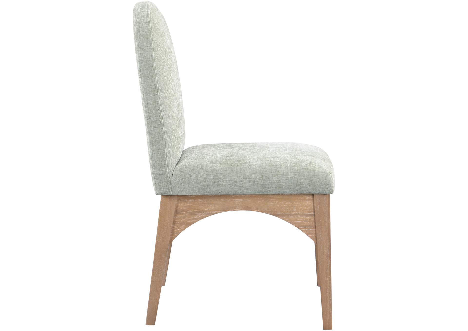 Waldorf Mint Chenille Fabric Dining Chair,Meridian Furniture