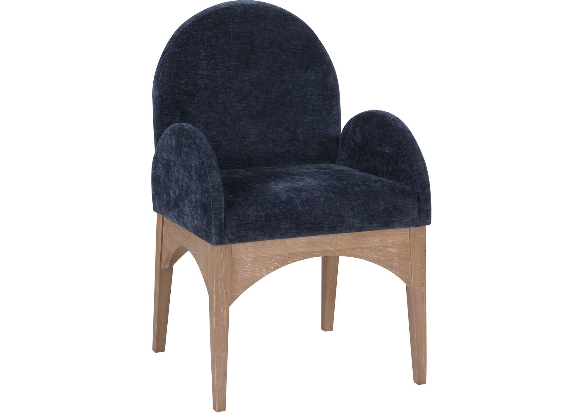 Waldorf Navy Chenille Fabric Dining Chair,Meridian Furniture