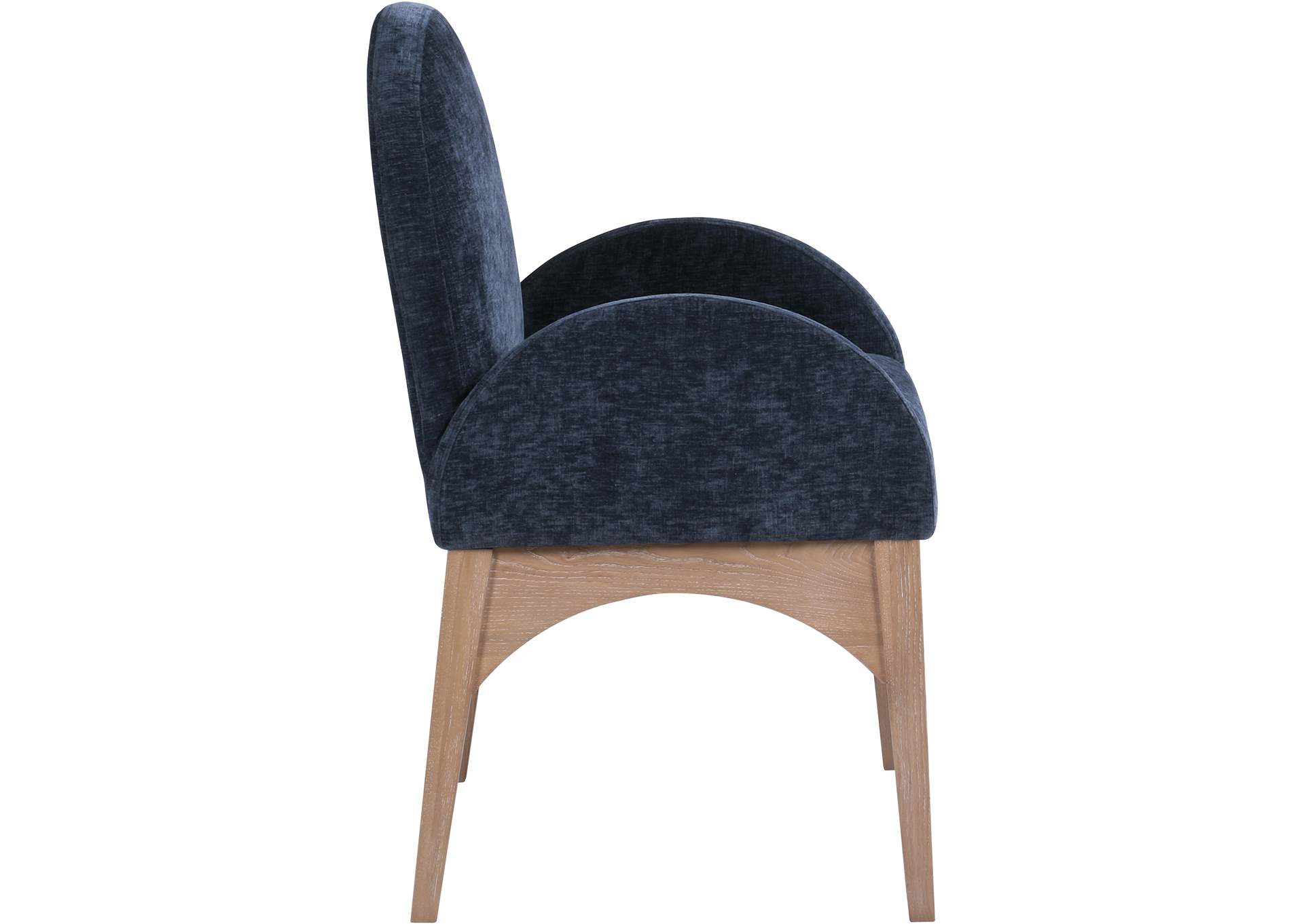 Waldorf Navy Chenille Fabric Dining Chair,Meridian Furniture