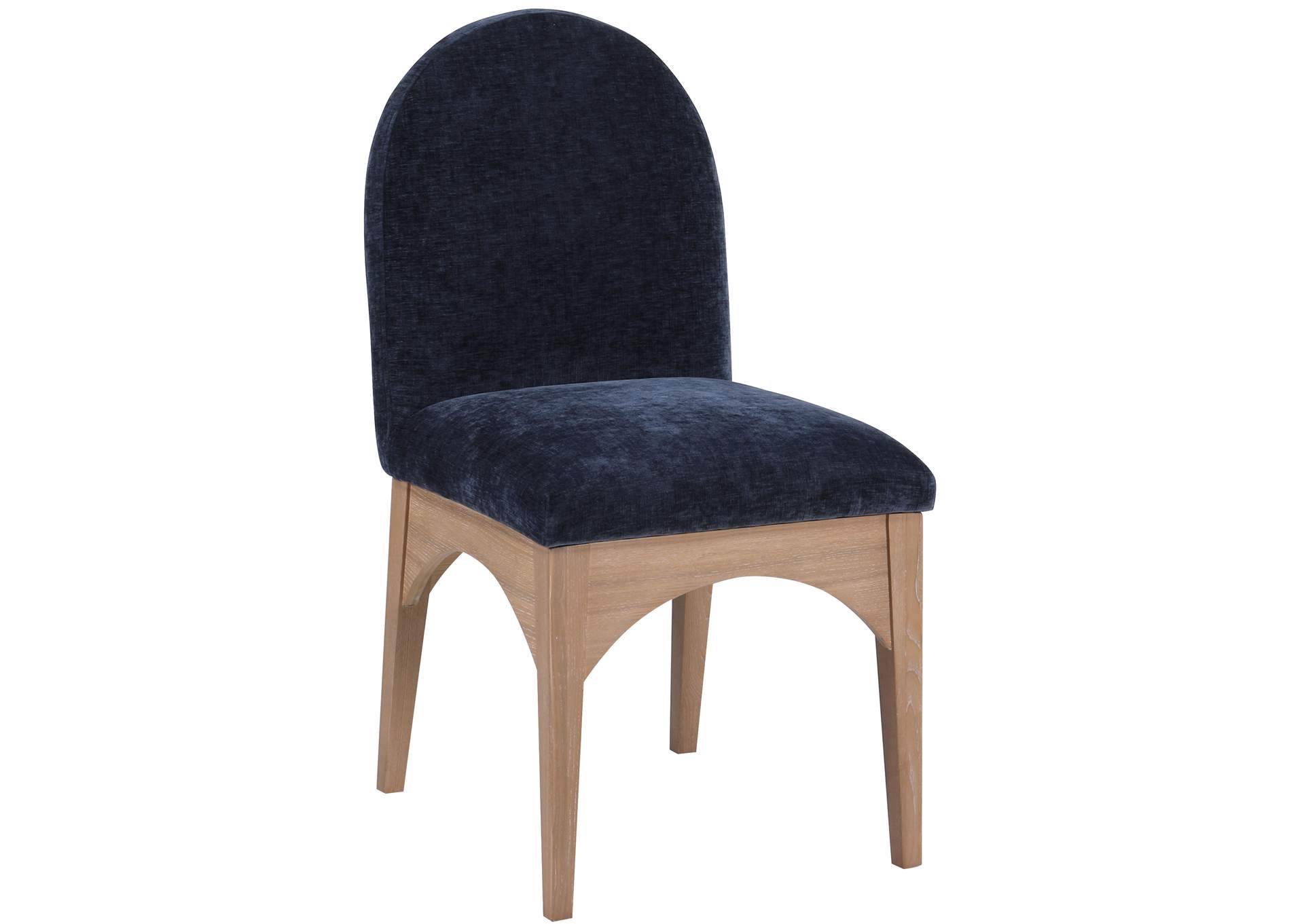 Waldorf Navy Chenille Fabric Dining Chair,Meridian Furniture