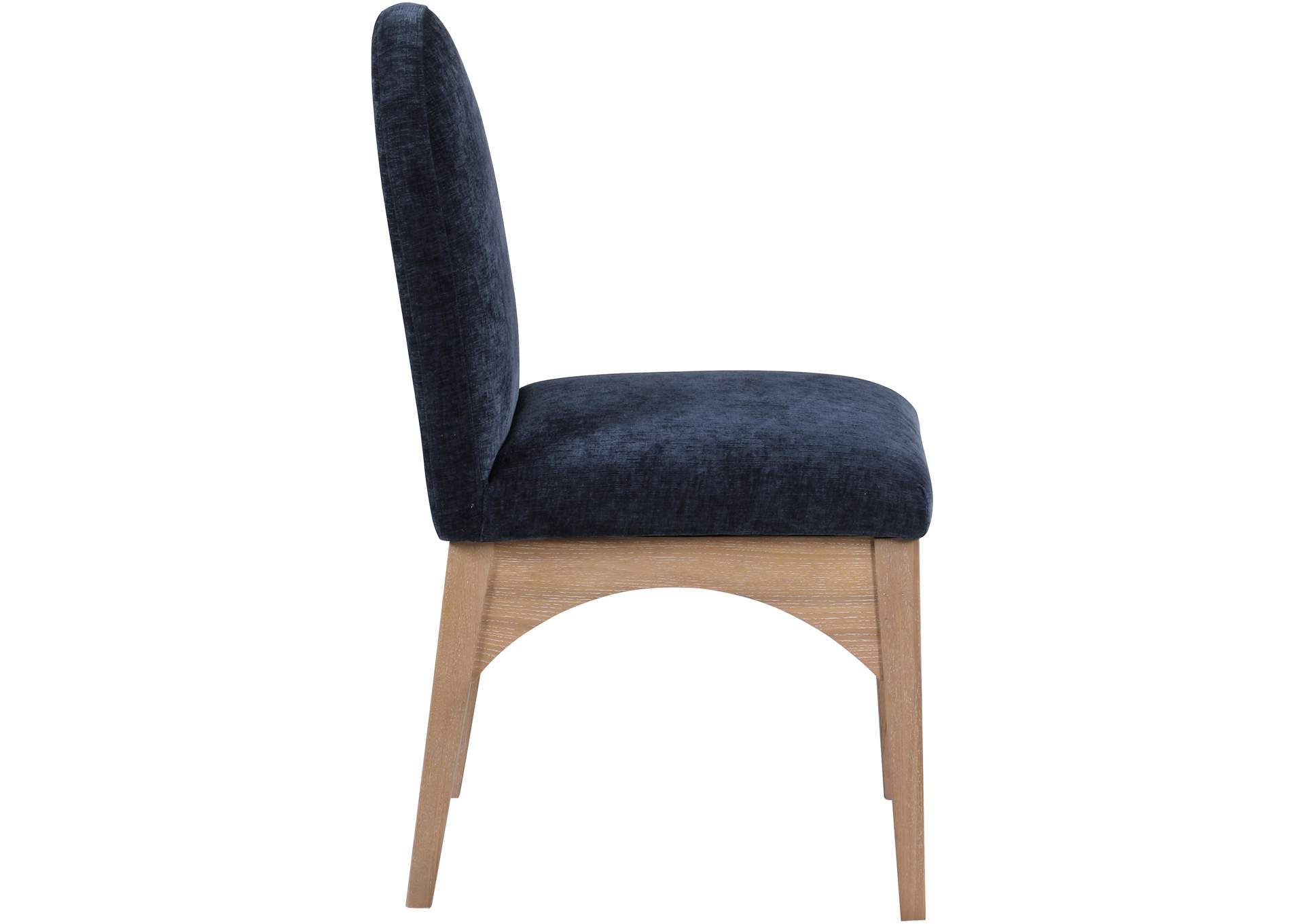 Waldorf Navy Chenille Fabric Dining Chair,Meridian Furniture