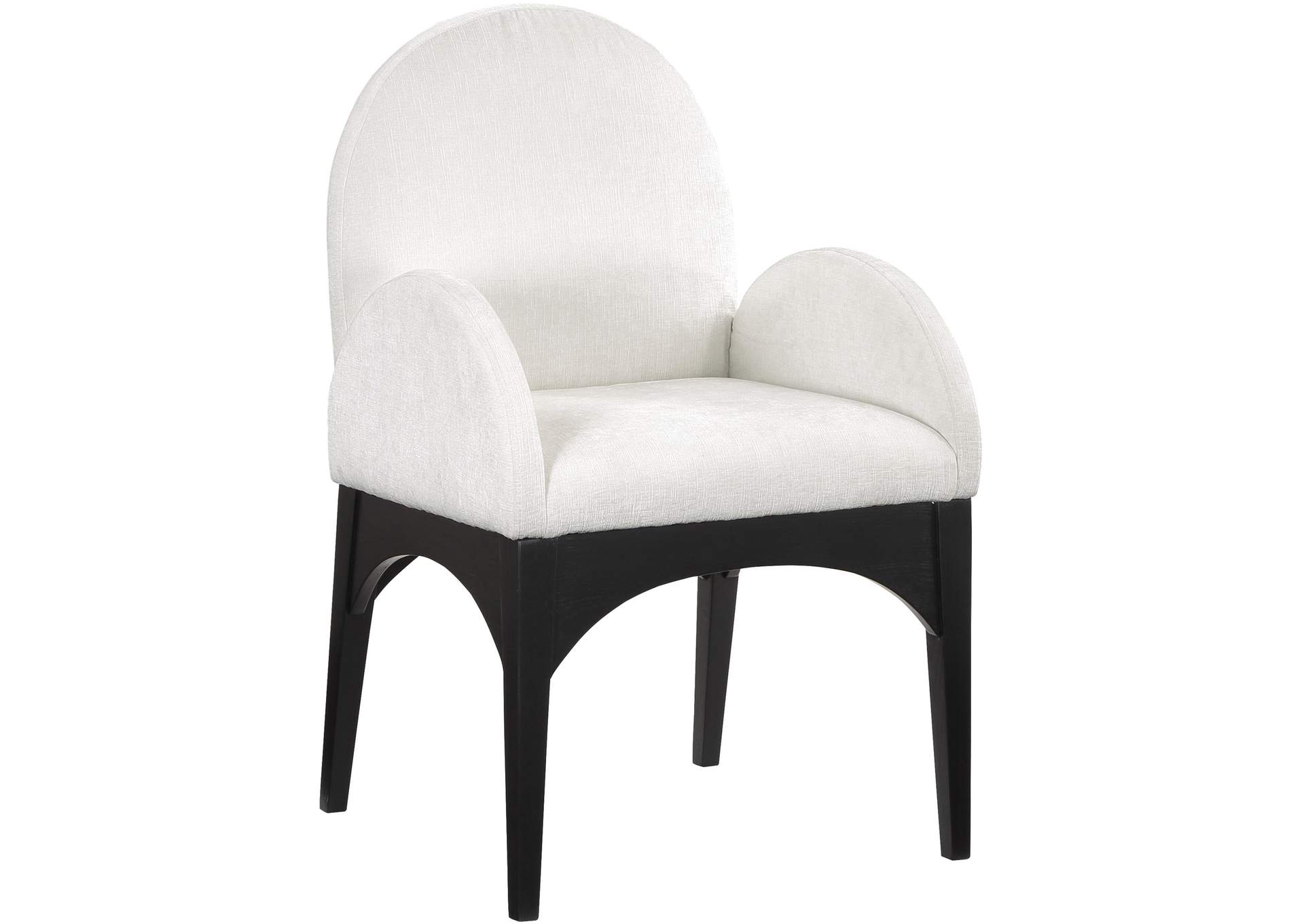 Waldorf Cream Chenille Fabric Dining Chair,Meridian Furniture