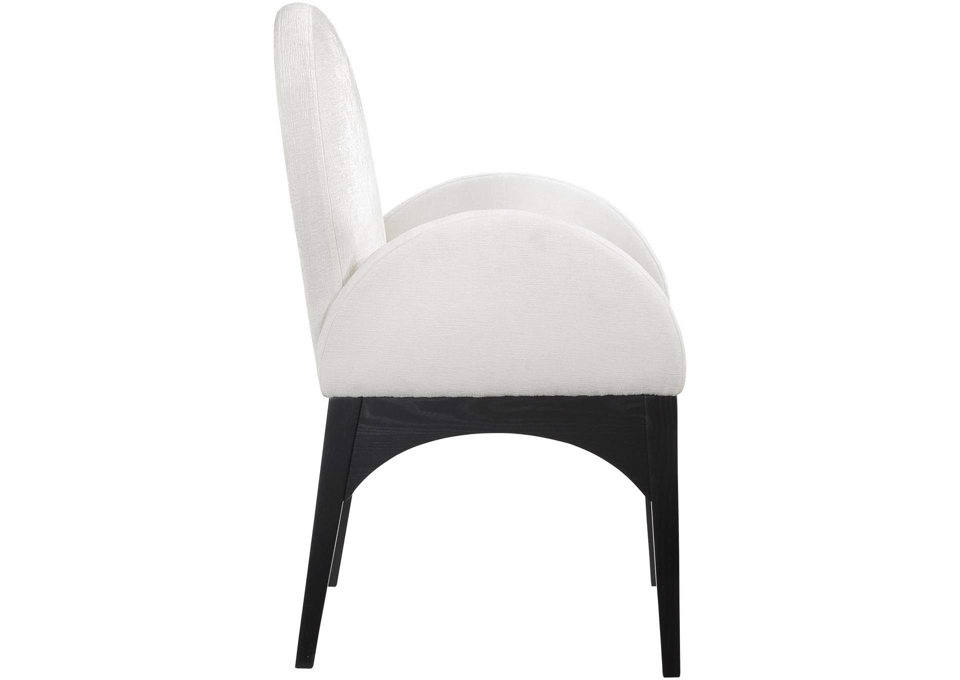 Waldorf Cream Chenille Fabric Dining Chair,Meridian Furniture