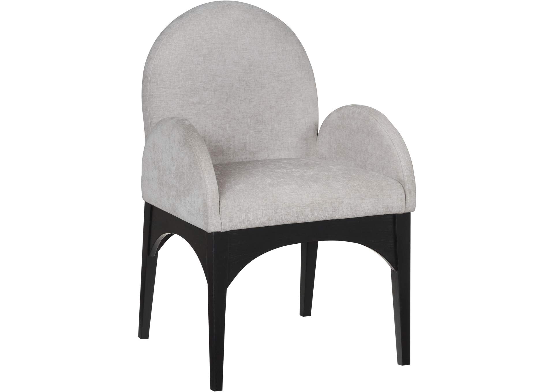 Waldorf Grey Chenille Fabric Dining Chair,Meridian Furniture