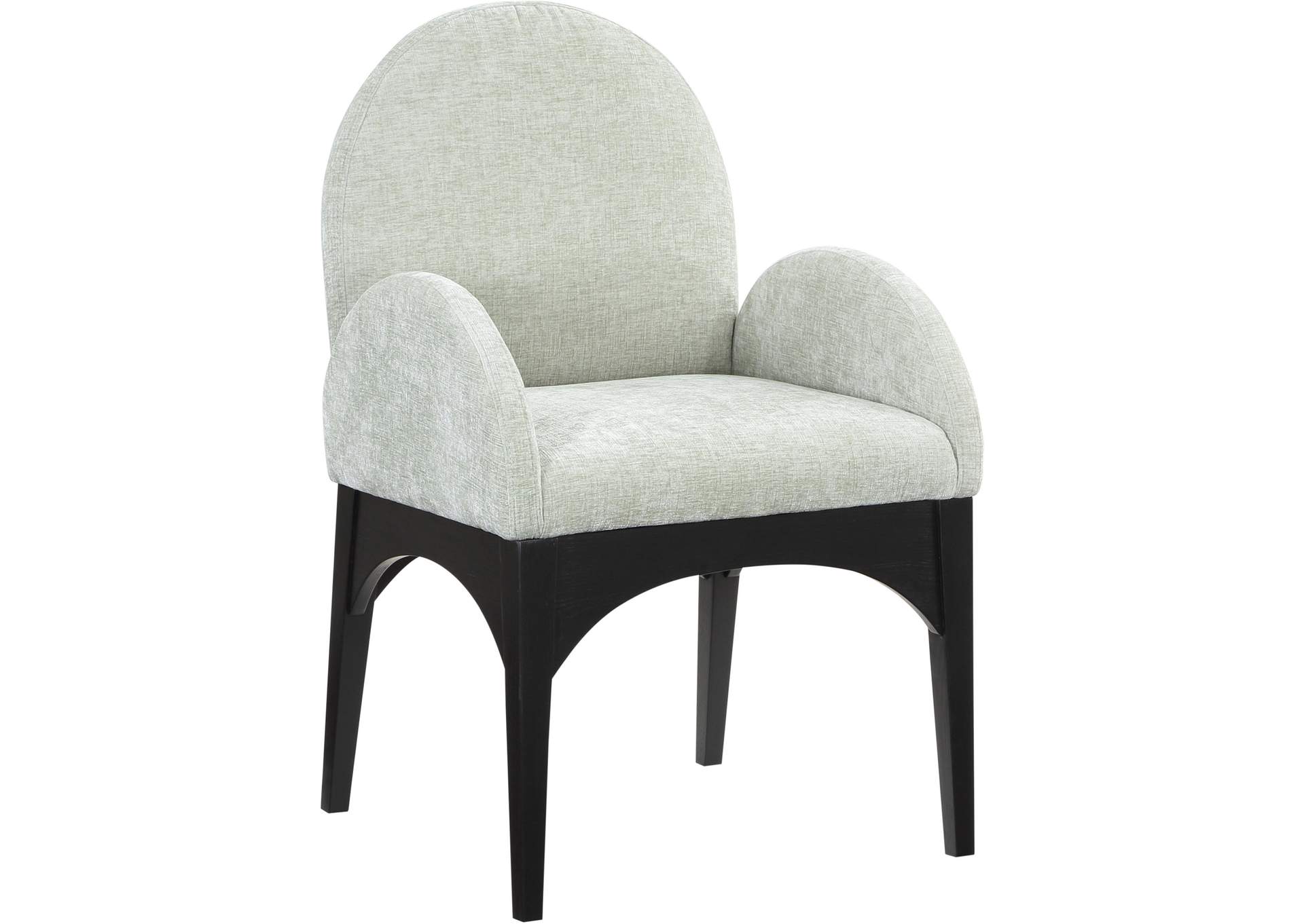 Waldorf Mint Chenille Fabric Dining Chair,Meridian Furniture