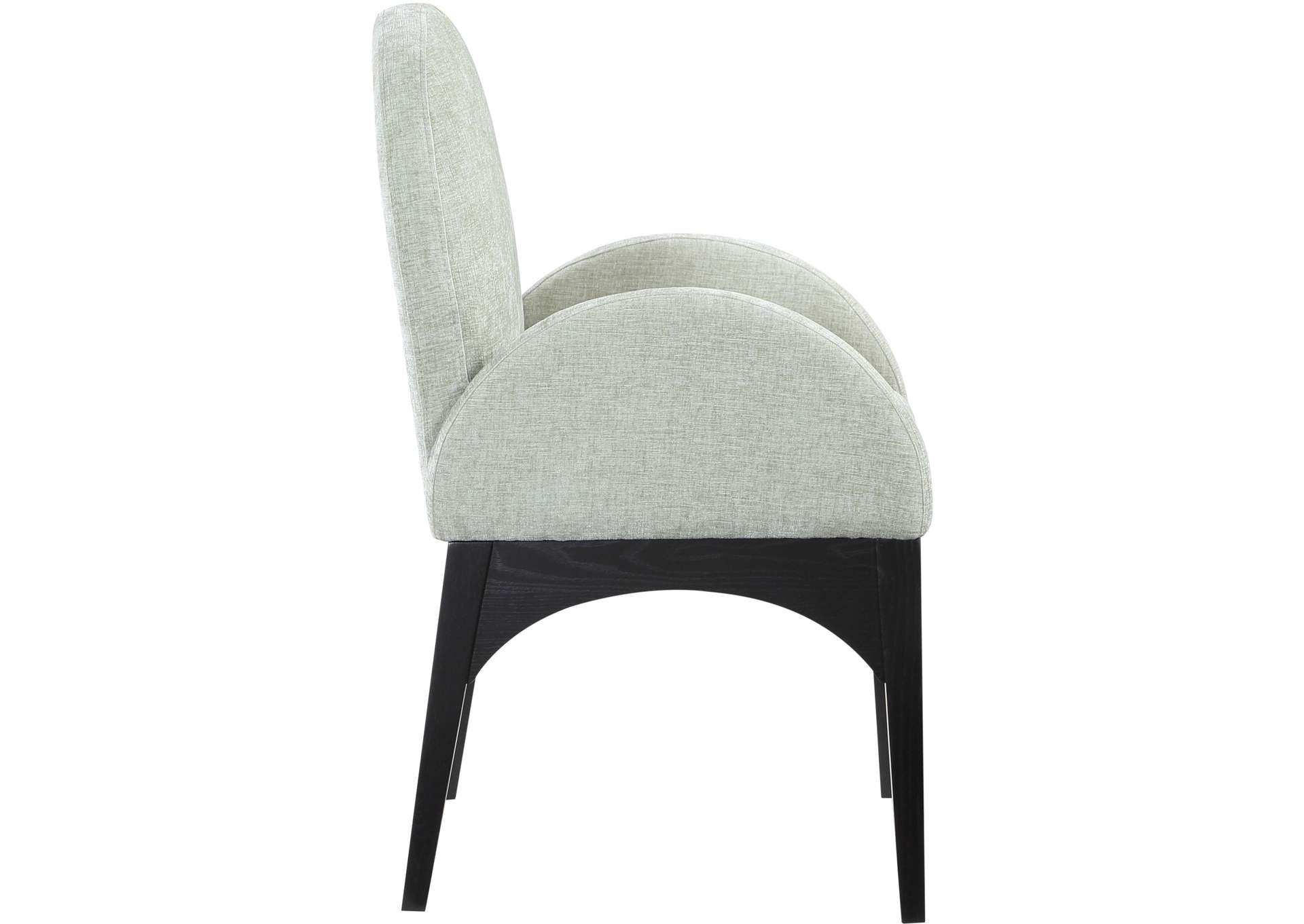 Waldorf Mint Chenille Fabric Dining Chair,Meridian Furniture