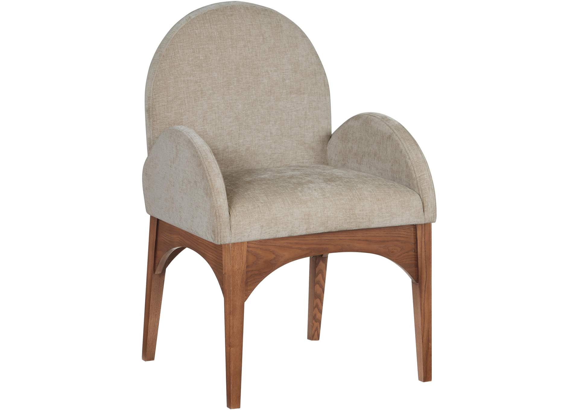 Waldorf Beige Chenille Fabric Dining Chair,Meridian Furniture