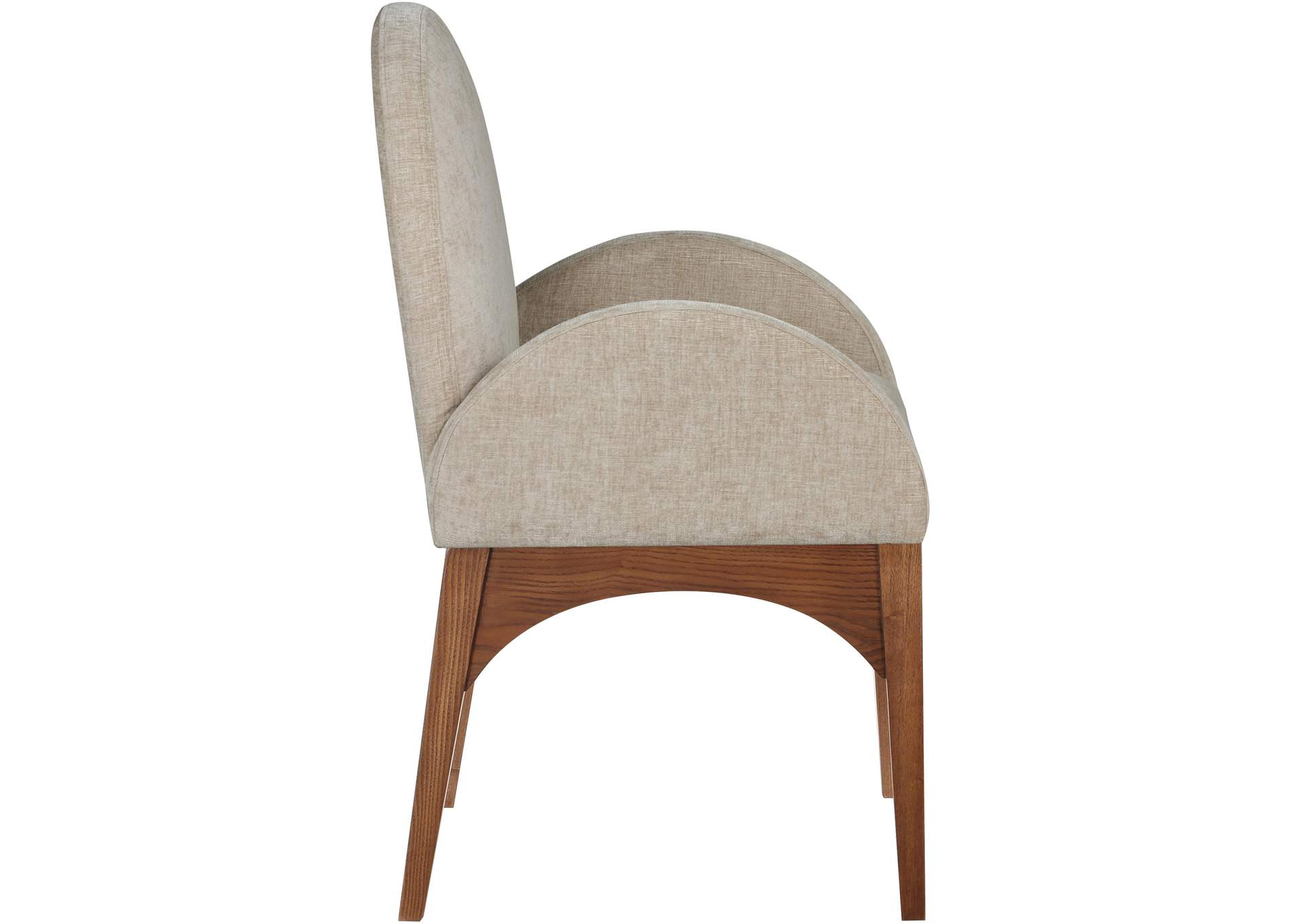 Waldorf Beige Chenille Fabric Dining Chair,Meridian Furniture