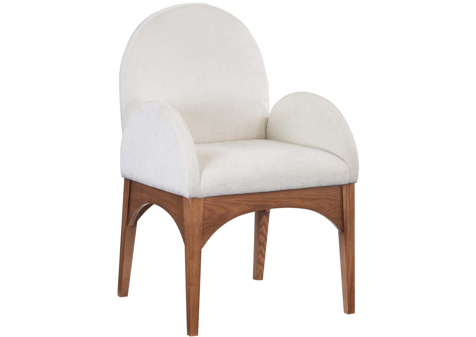 Waldorf Cream Chenille Fabric Dining Chair,Meridian Furniture