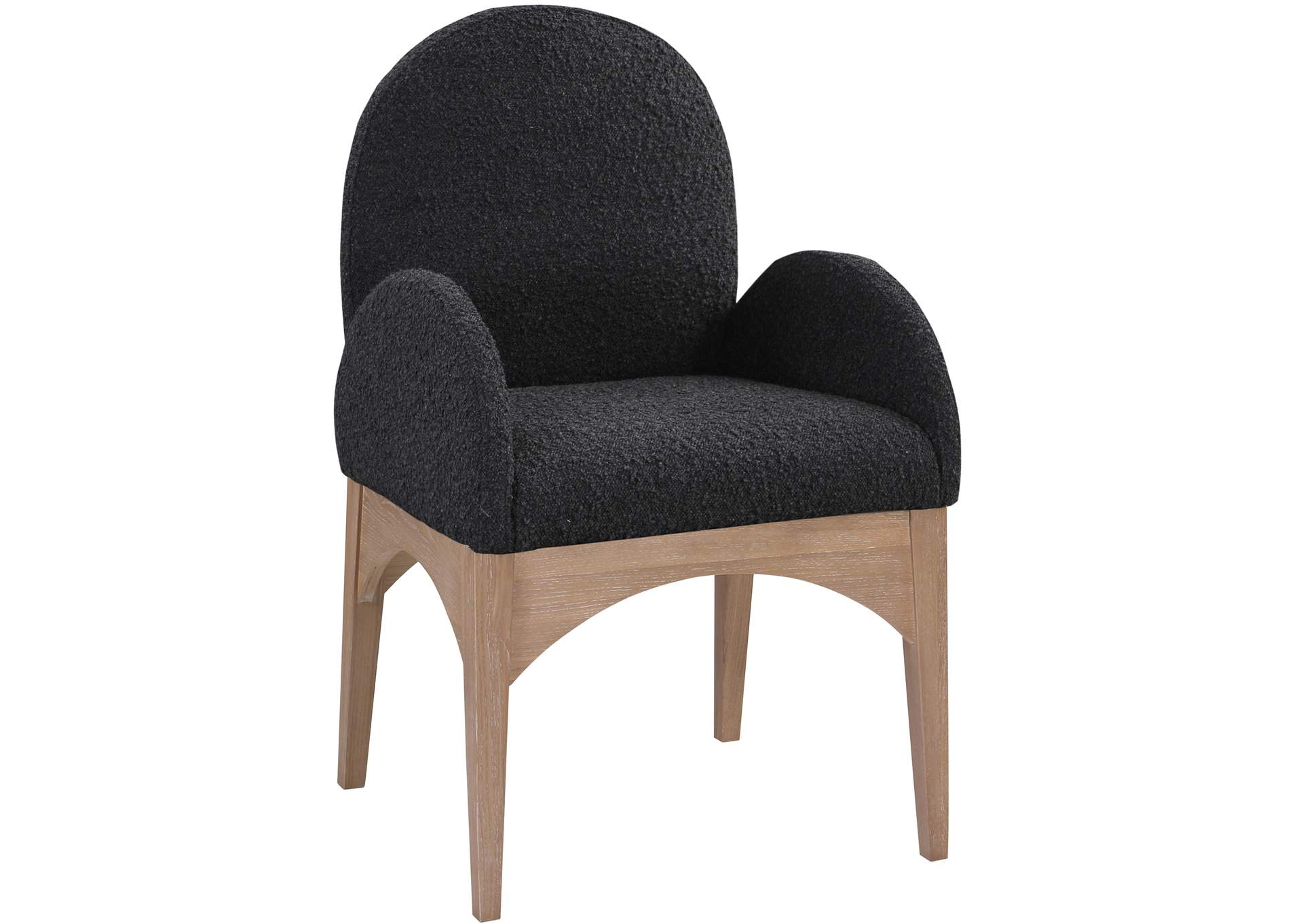 Waldorf Black Boucle Fabric Dining Chair,Meridian Furniture