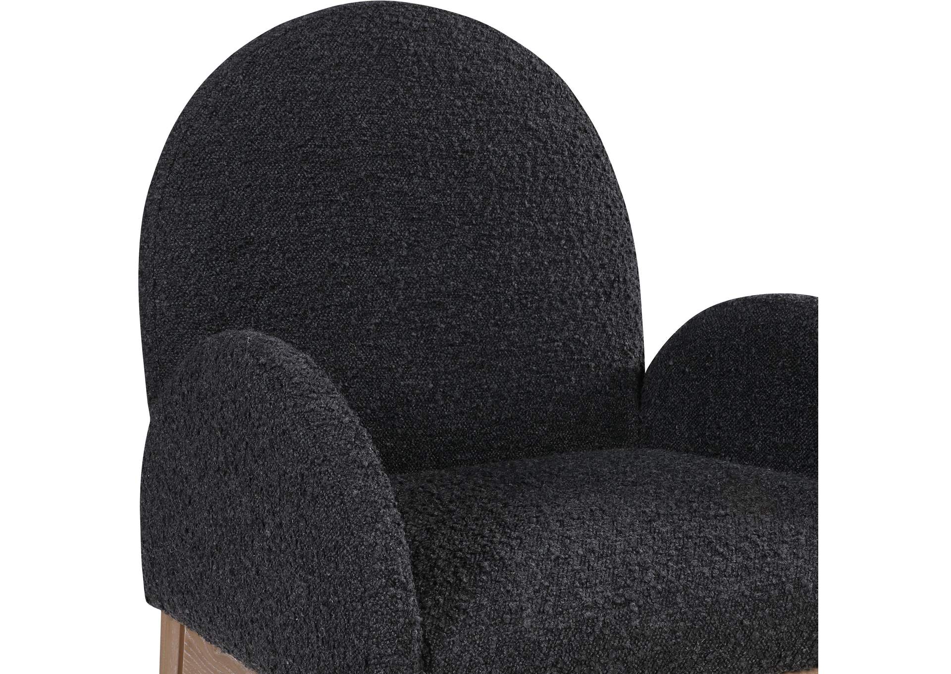 Waldorf Black Boucle Fabric Dining Chair,Meridian Furniture