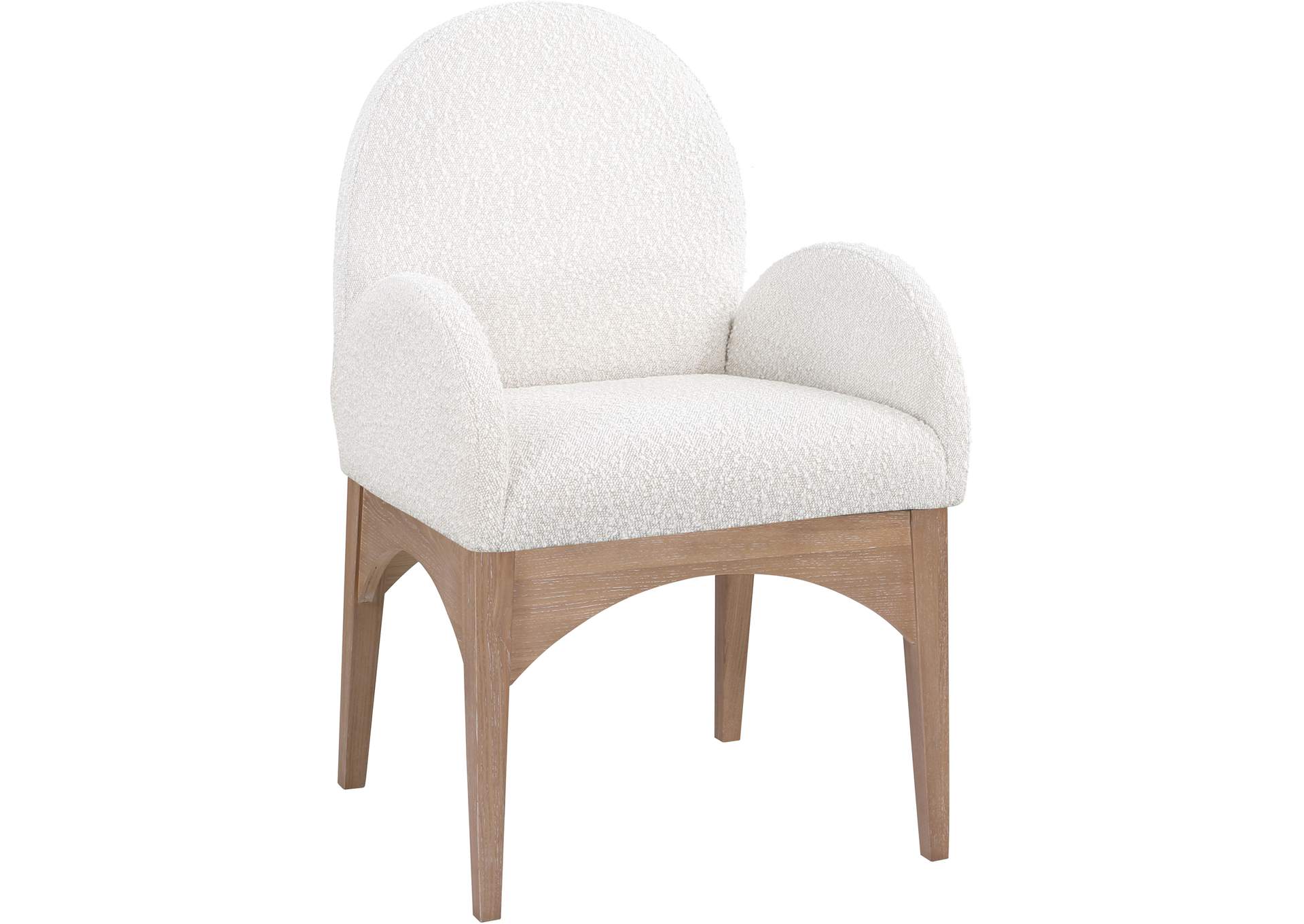 Waldorf Cream Boucle Fabric Dining Chair,Meridian Furniture