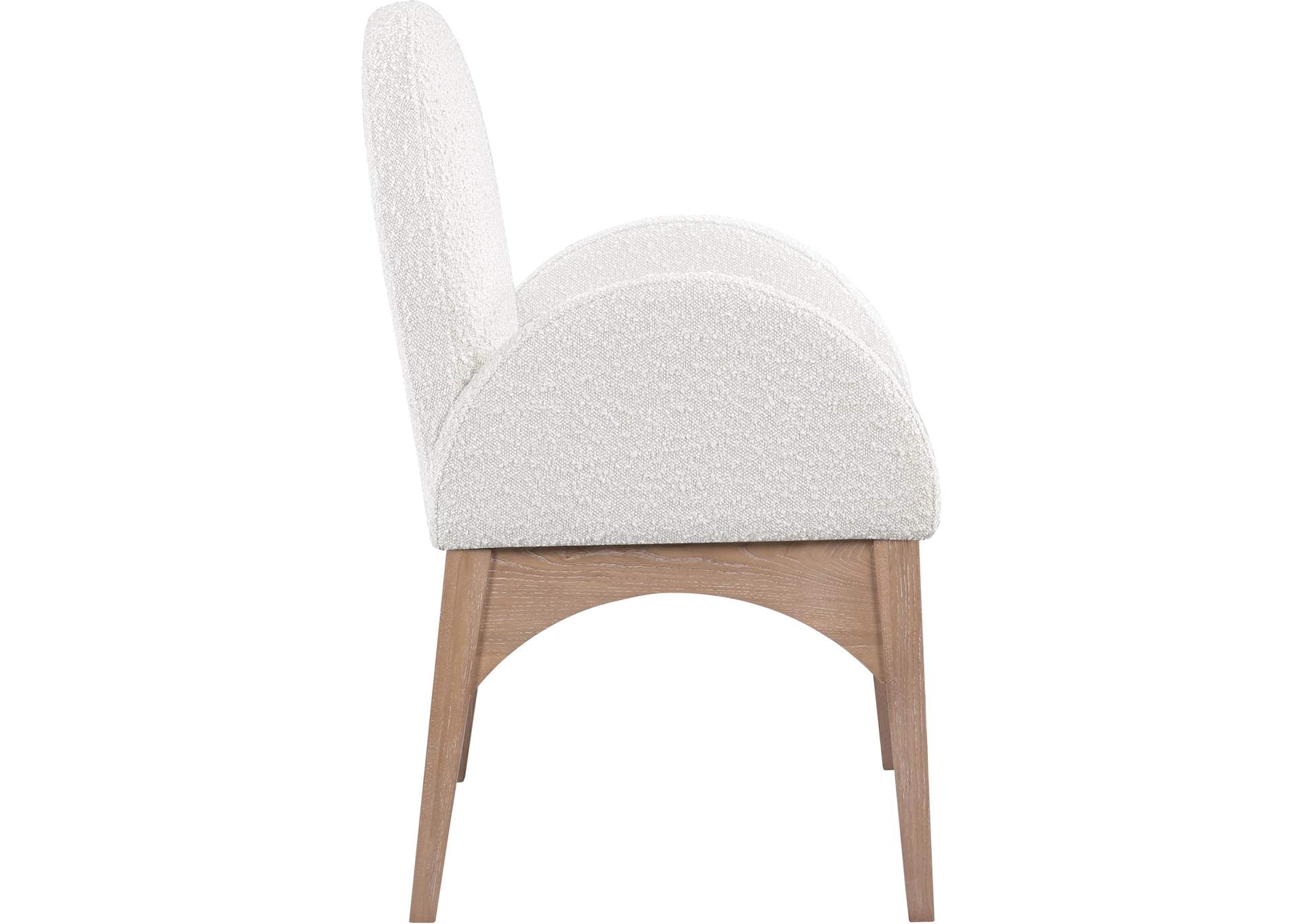 Waldorf Cream Boucle Fabric Dining Chair,Meridian Furniture