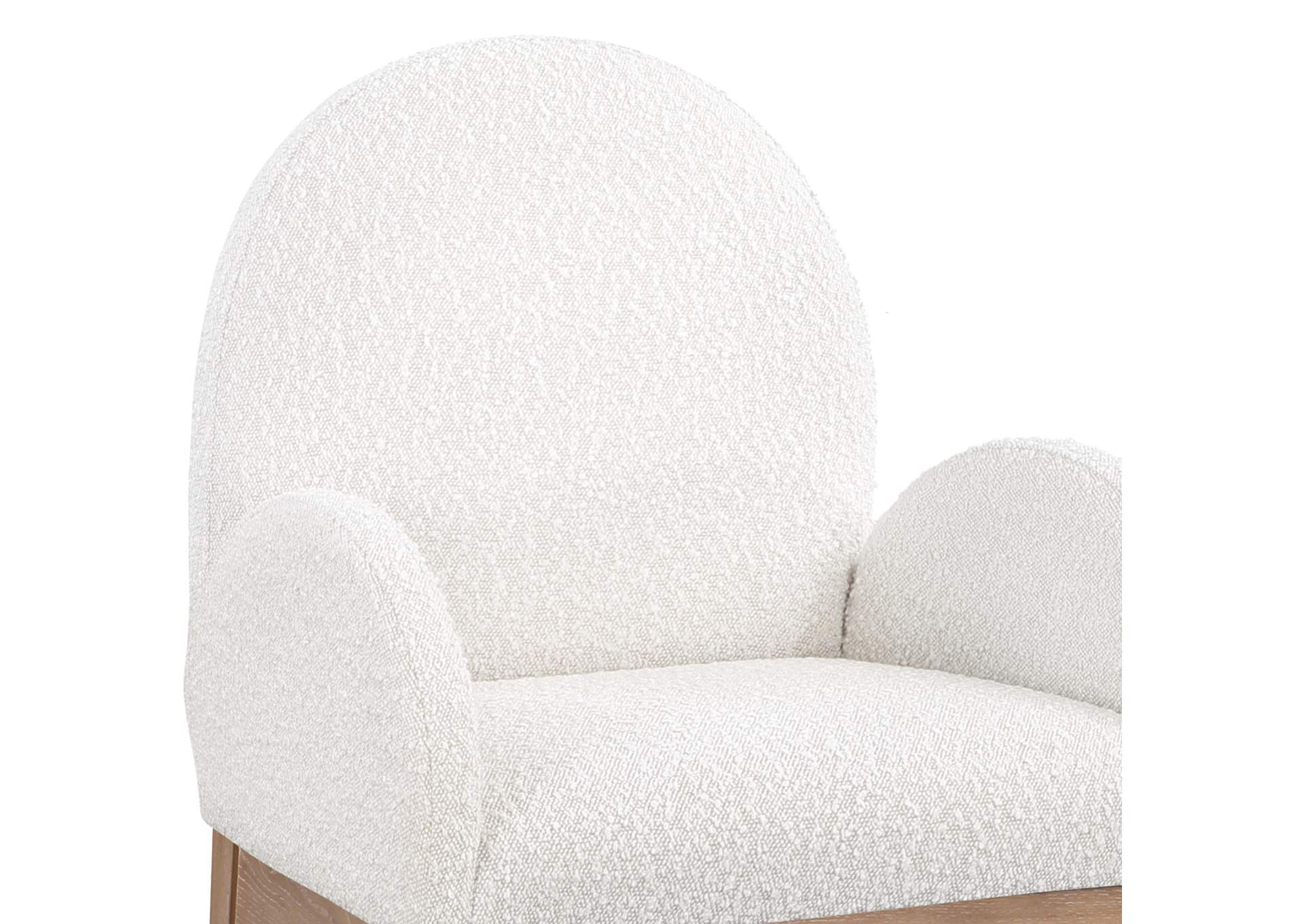 Waldorf Cream Boucle Fabric Dining Chair,Meridian Furniture