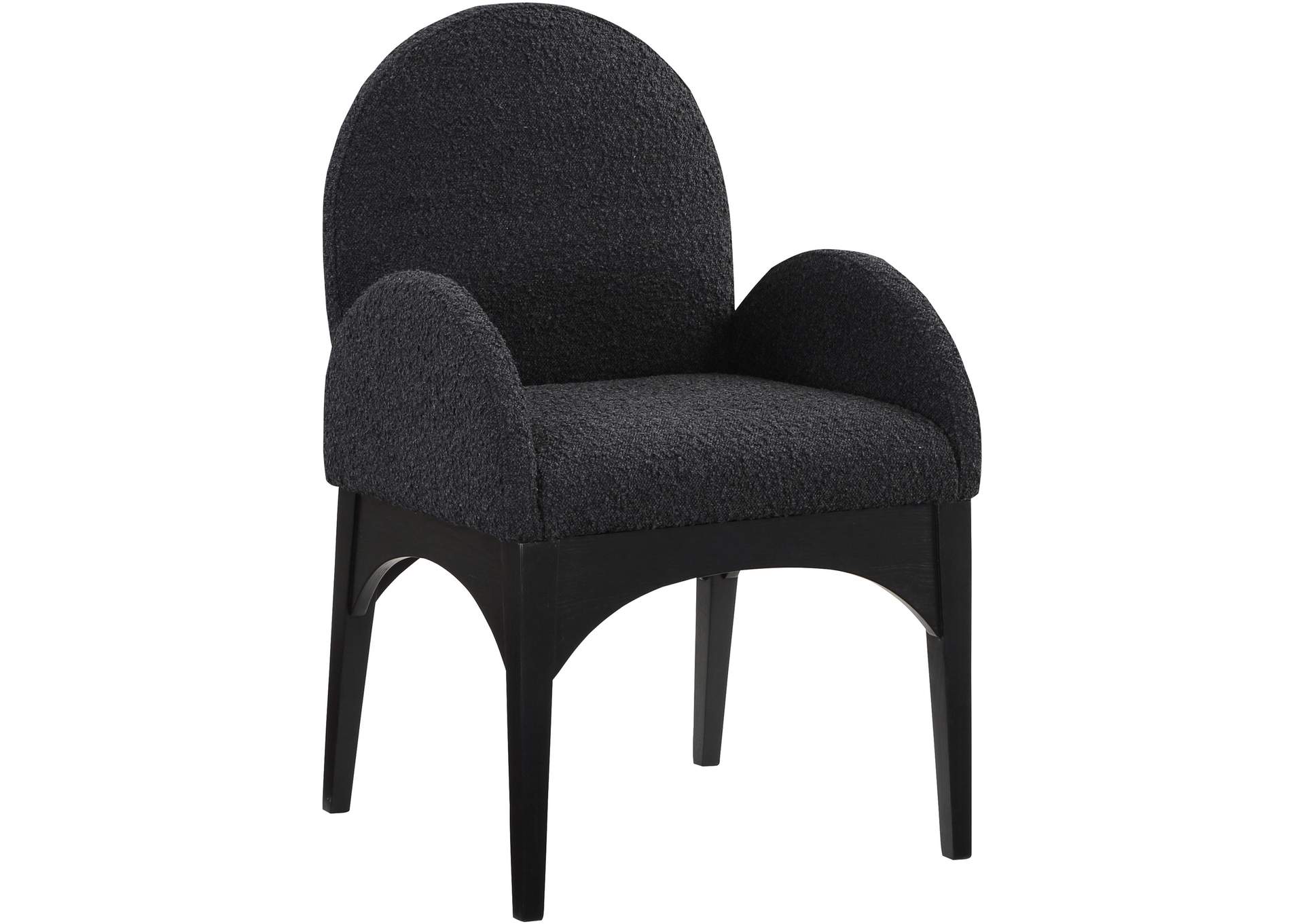 Waldorf Black Boucle Fabric Dining Chair,Meridian Furniture