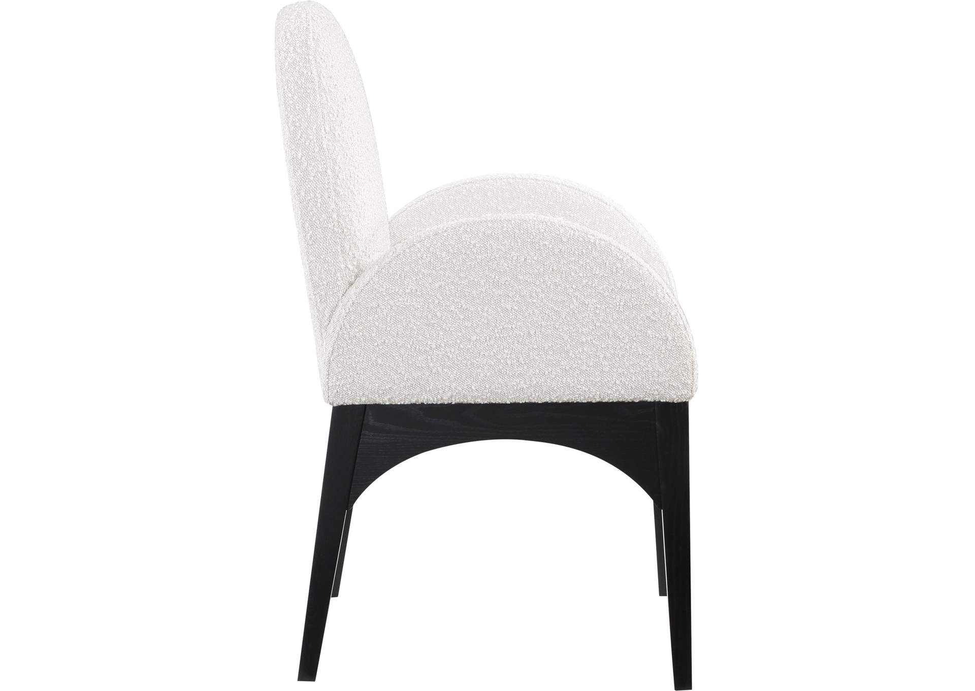 Waldorf Cream Boucle Fabric Dining Chair,Meridian Furniture