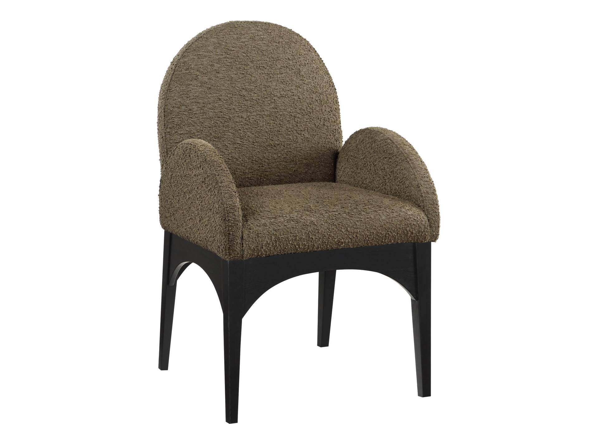 Waldorf Olive Boucle Fabric Dining Chair,Meridian Furniture