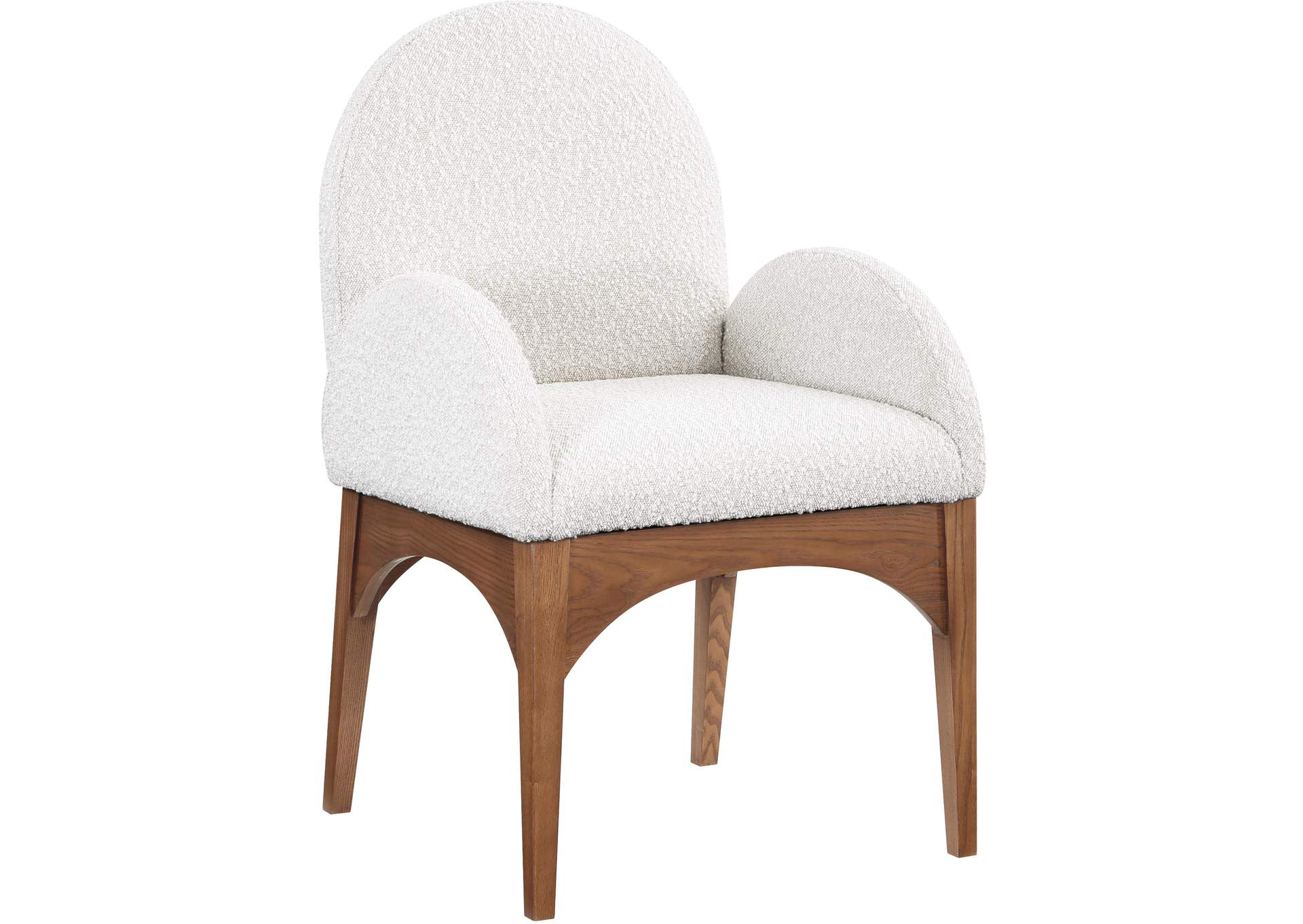 Waldorf Cream Boucle Fabric Dining Chair,Meridian Furniture