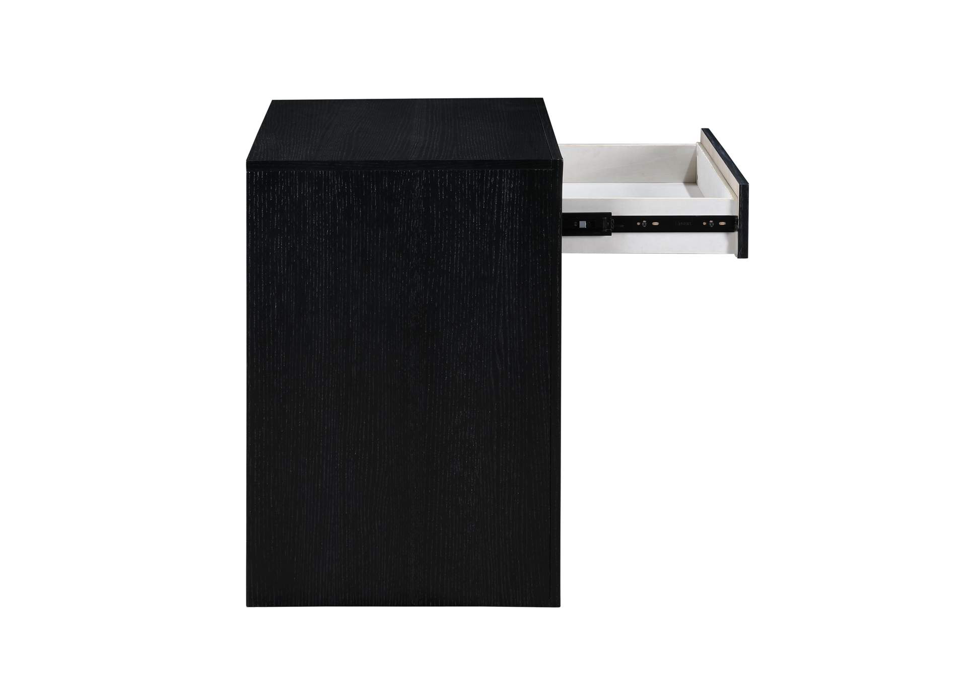 August Black Night Stand,Meridian Furniture