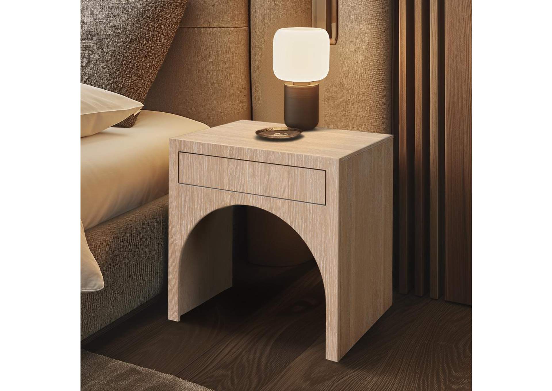 August Oak Night Stand,Meridian Furniture