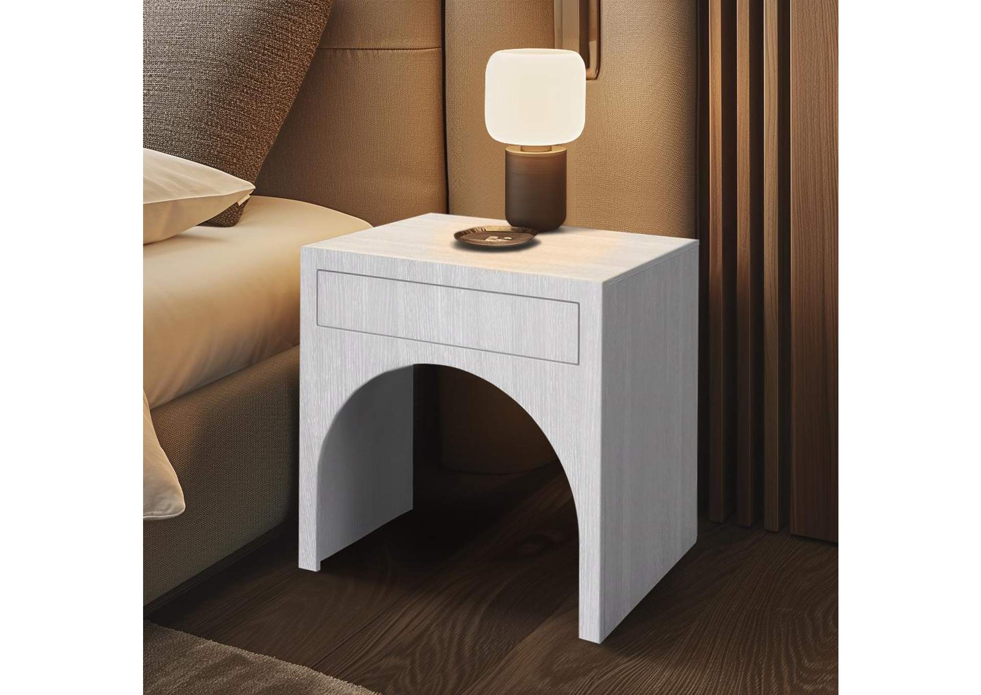 August White Night Stand,Meridian Furniture