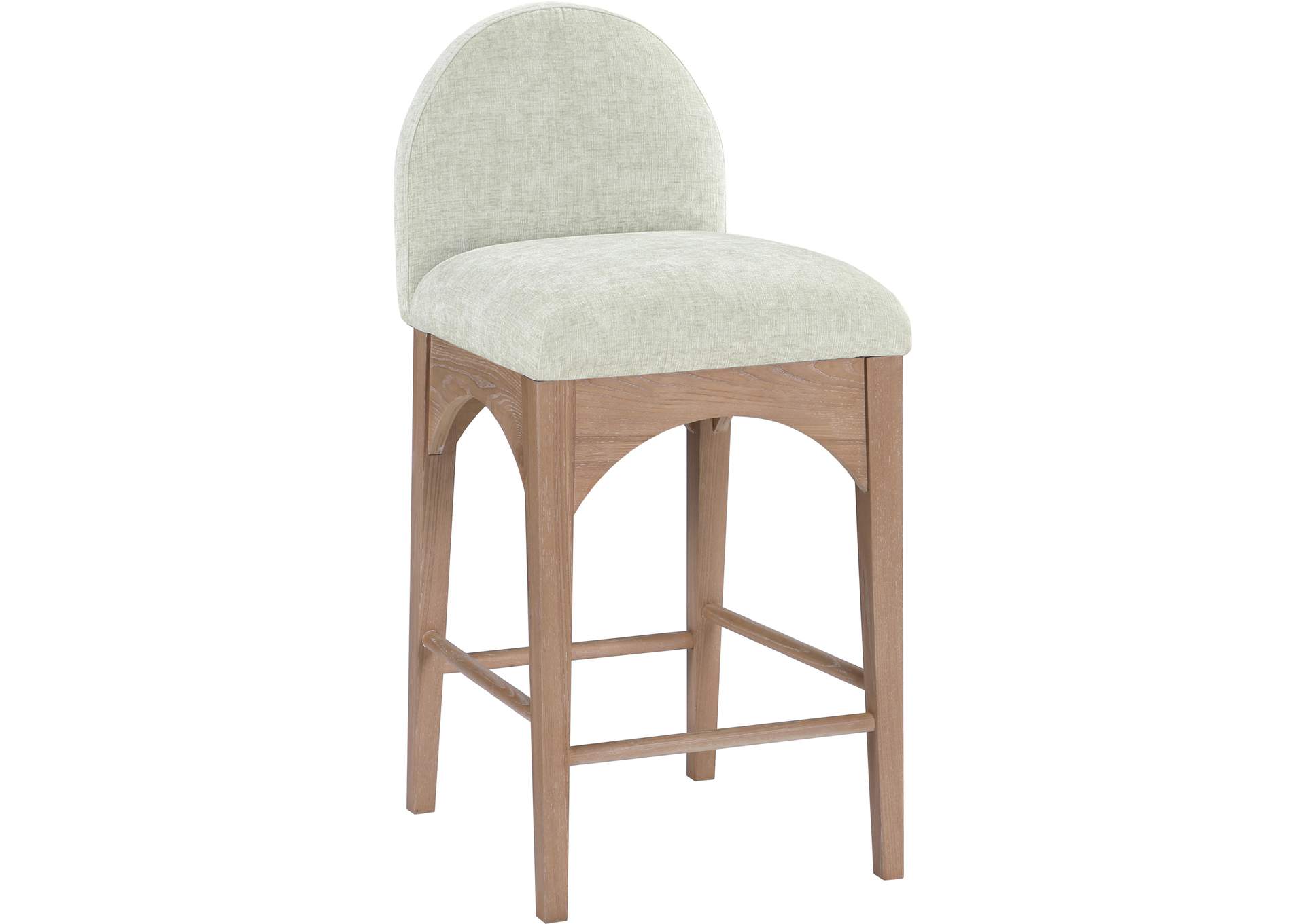 Waldorf Mint Chenille Fabric Stool,Meridian Furniture