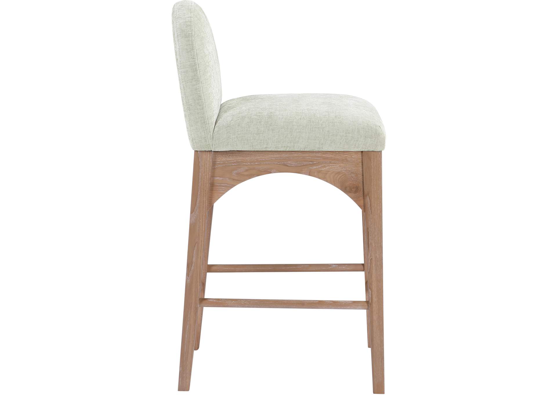 Waldorf Mint Chenille Fabric Stool,Meridian Furniture