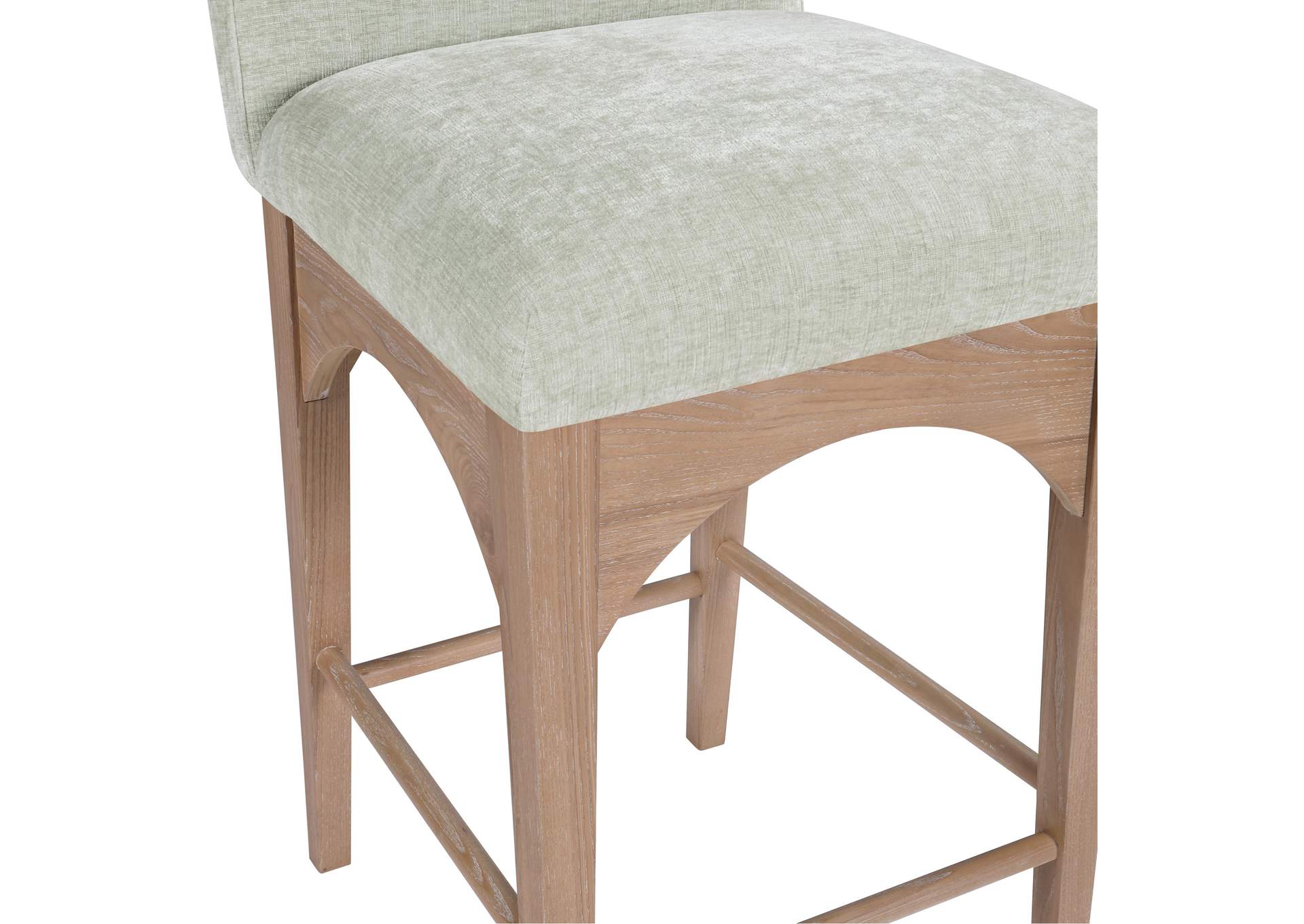 Waldorf Mint Chenille Fabric Stool,Meridian Furniture