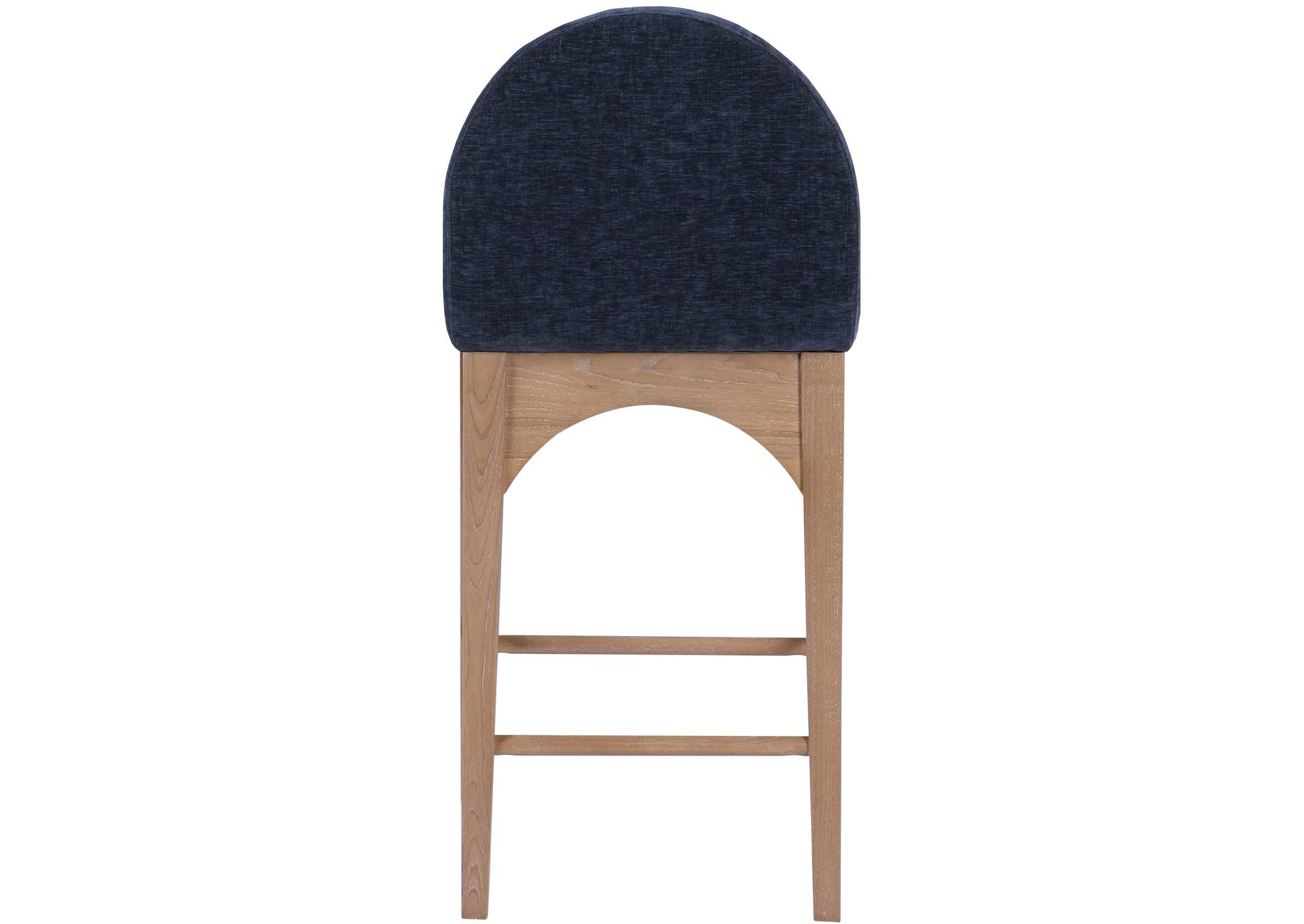 Waldorf Navy Chenille Fabric Stool,Meridian Furniture