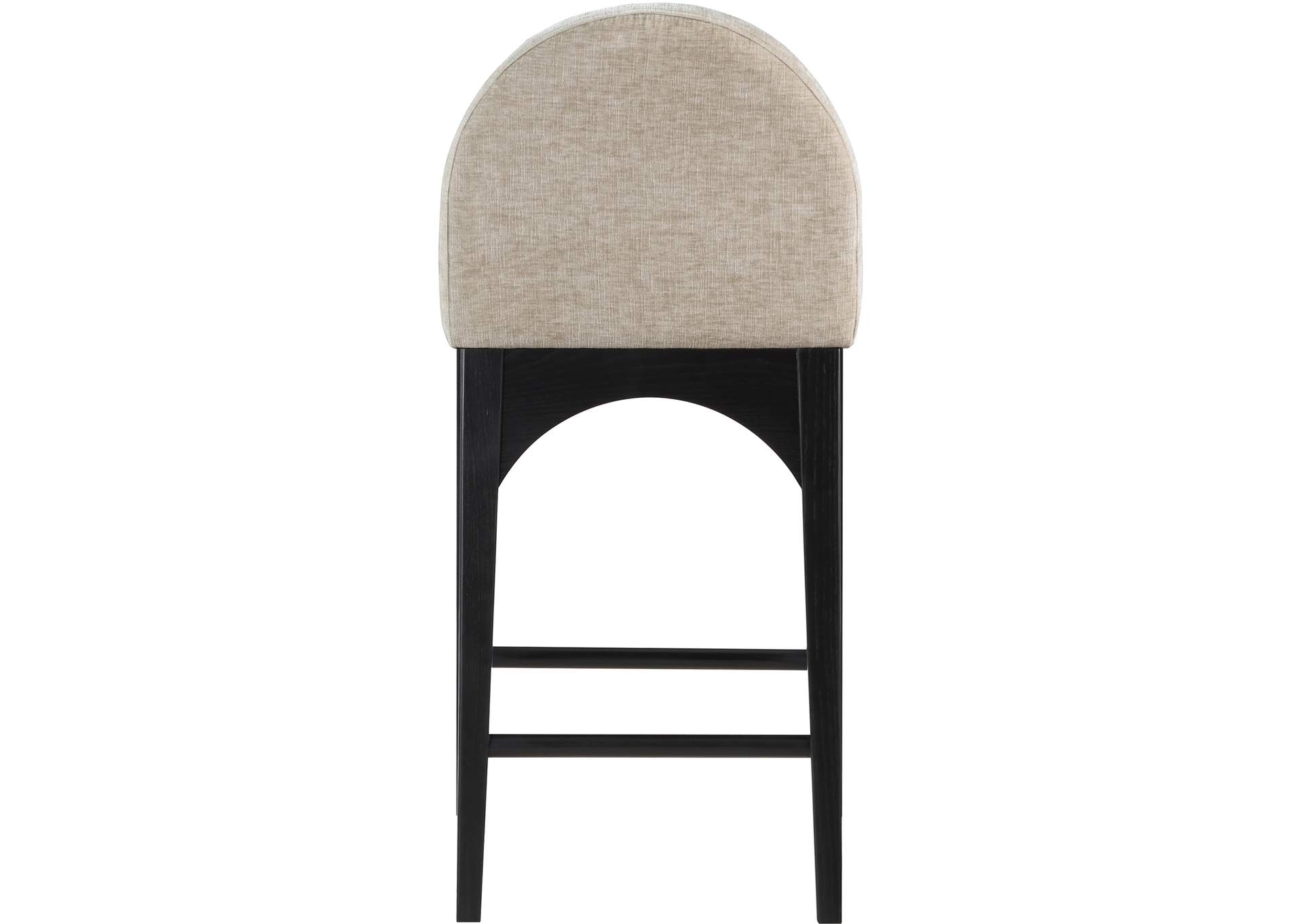 Waldorf Beige Chenille Fabric Stool,Meridian Furniture