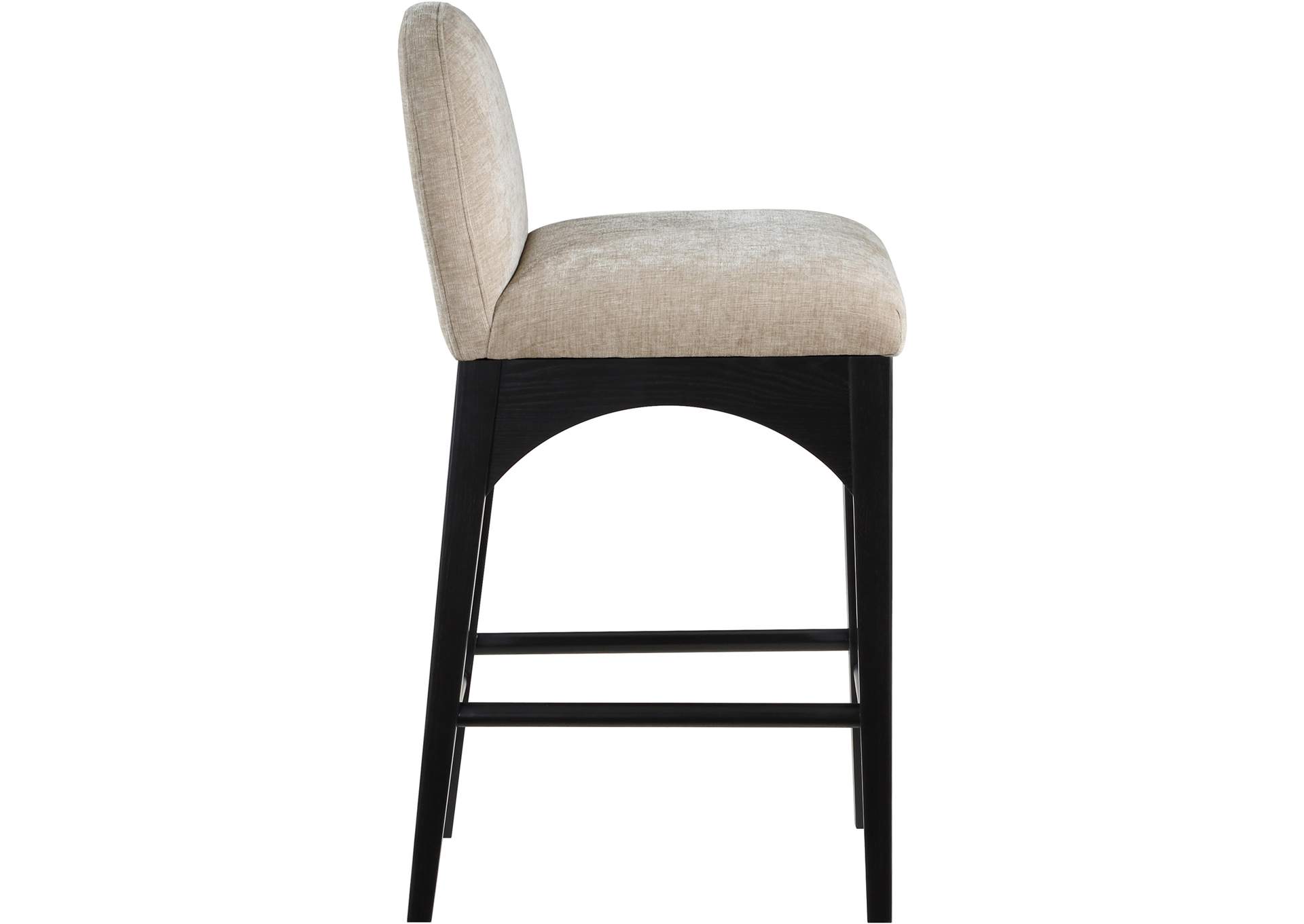 Waldorf Beige Chenille Fabric Stool,Meridian Furniture