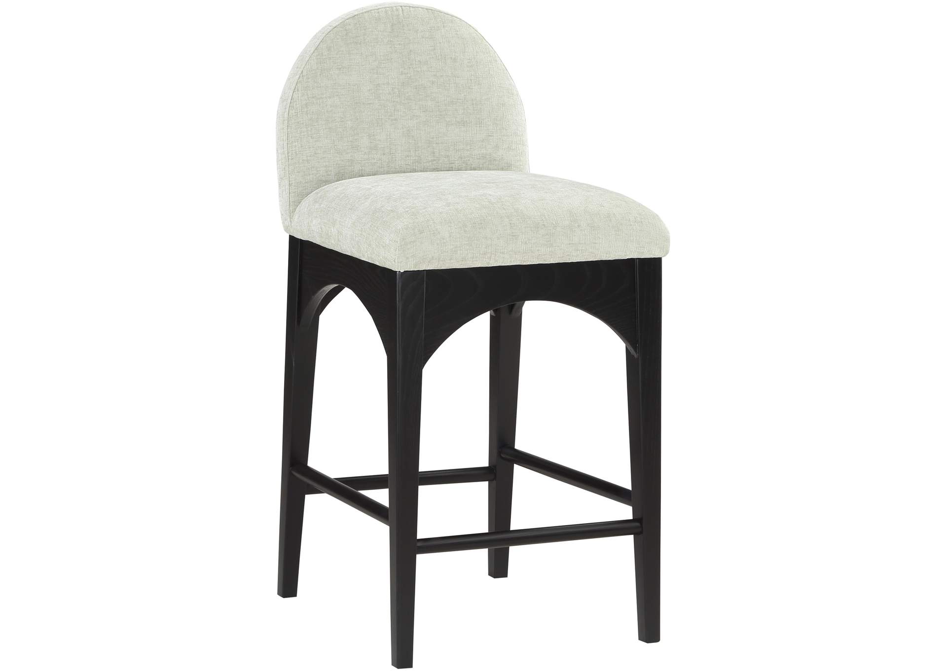 Waldorf Mint Chenille Fabric Stool,Meridian Furniture