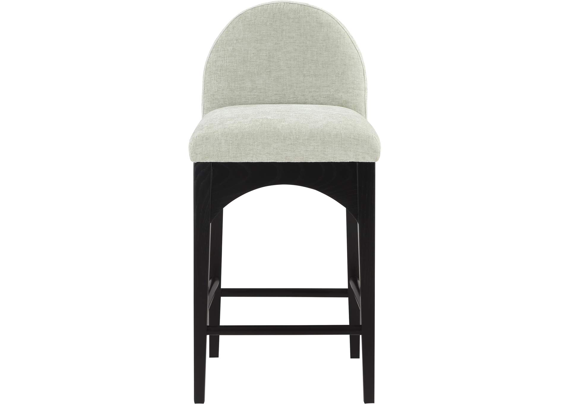 Waldorf Mint Chenille Fabric Stool,Meridian Furniture