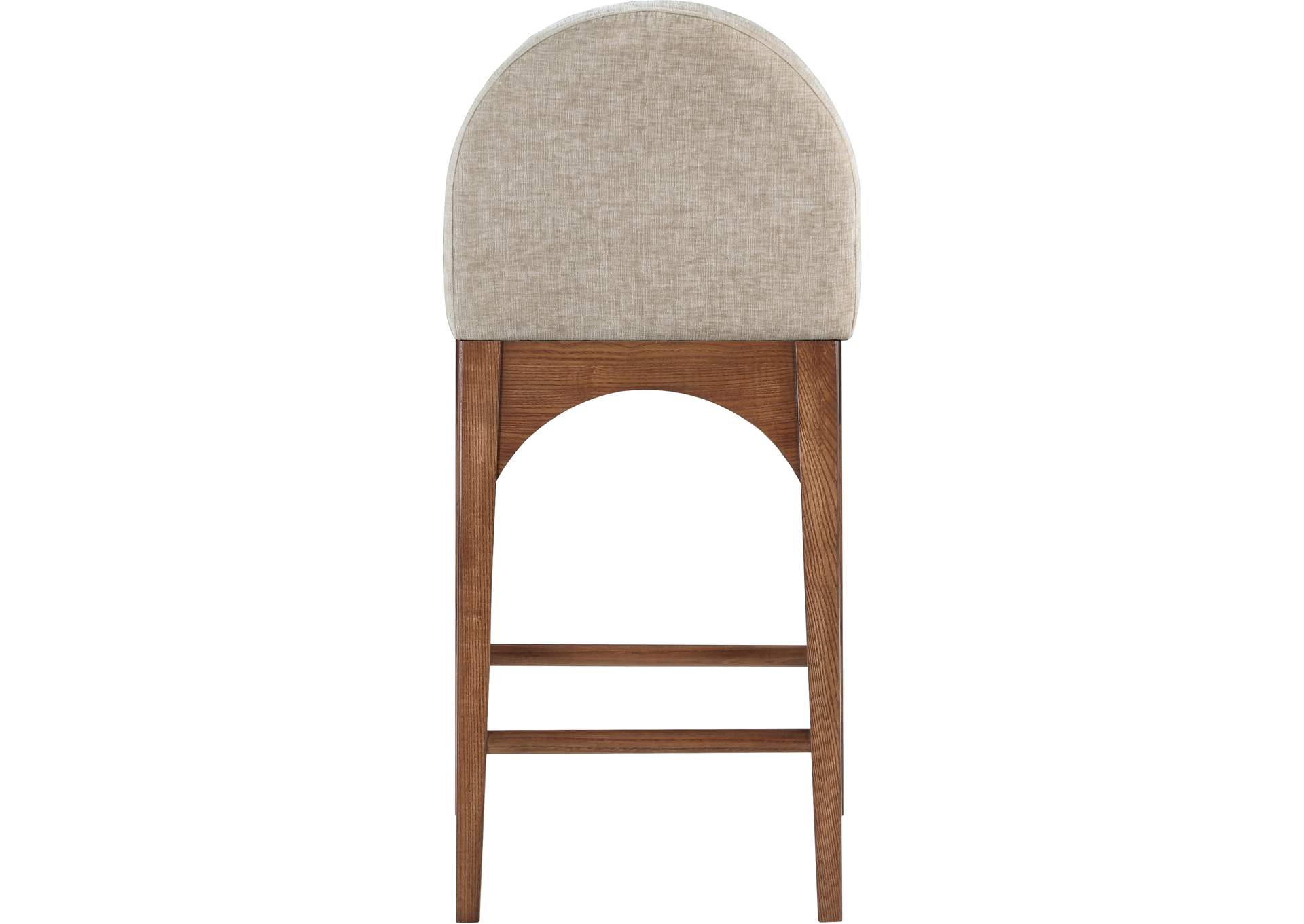 Waldorf Beige Chenille Fabric Stool,Meridian Furniture